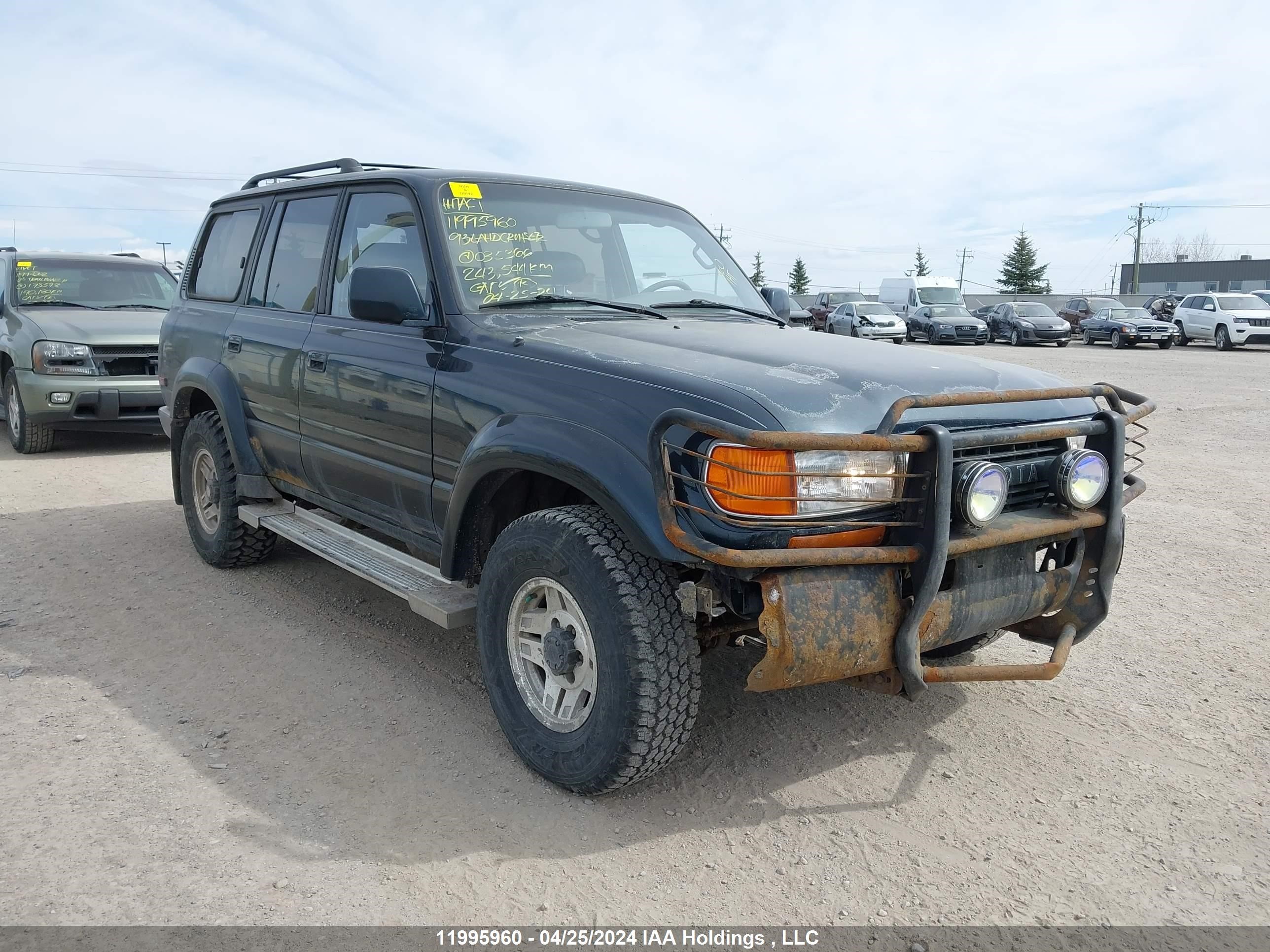 toyota land cruiser 1993 jt3dj81w8p0035366