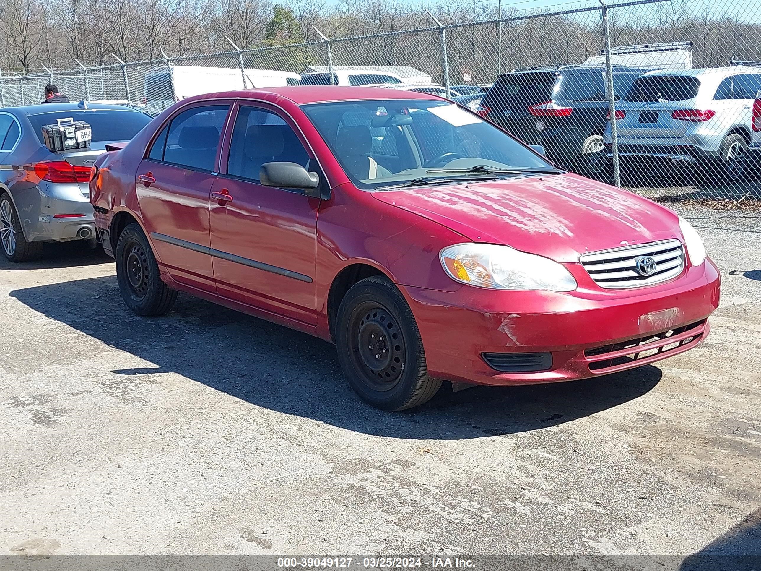 toyota corolla 2003 jtdbr32e230039699