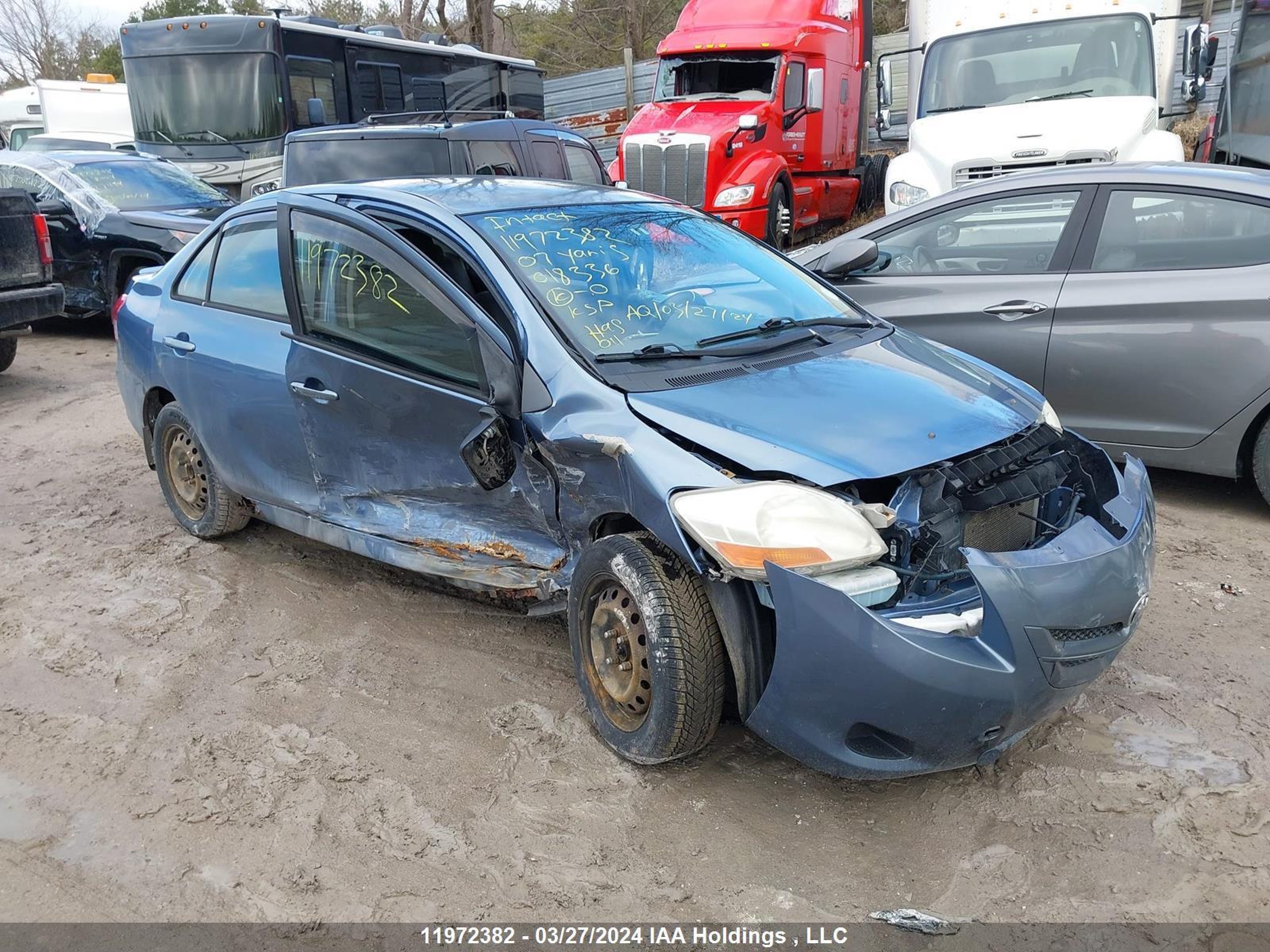 toyota yaris 2007 jtdbt923071018336