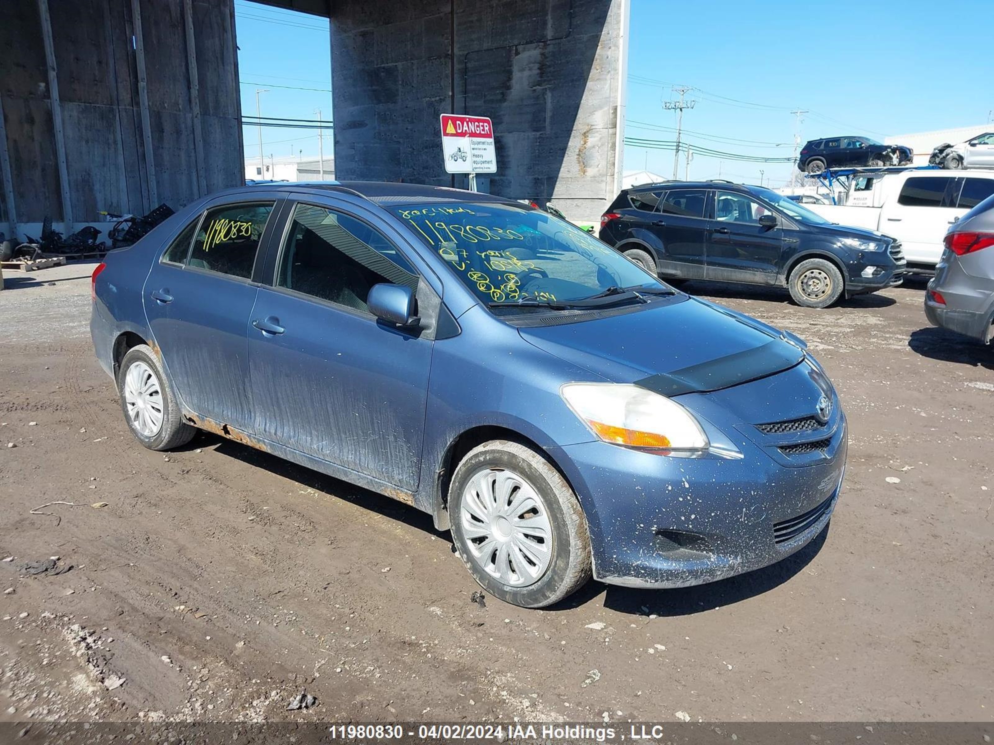 toyota yaris 2007 jtdbt923771105182