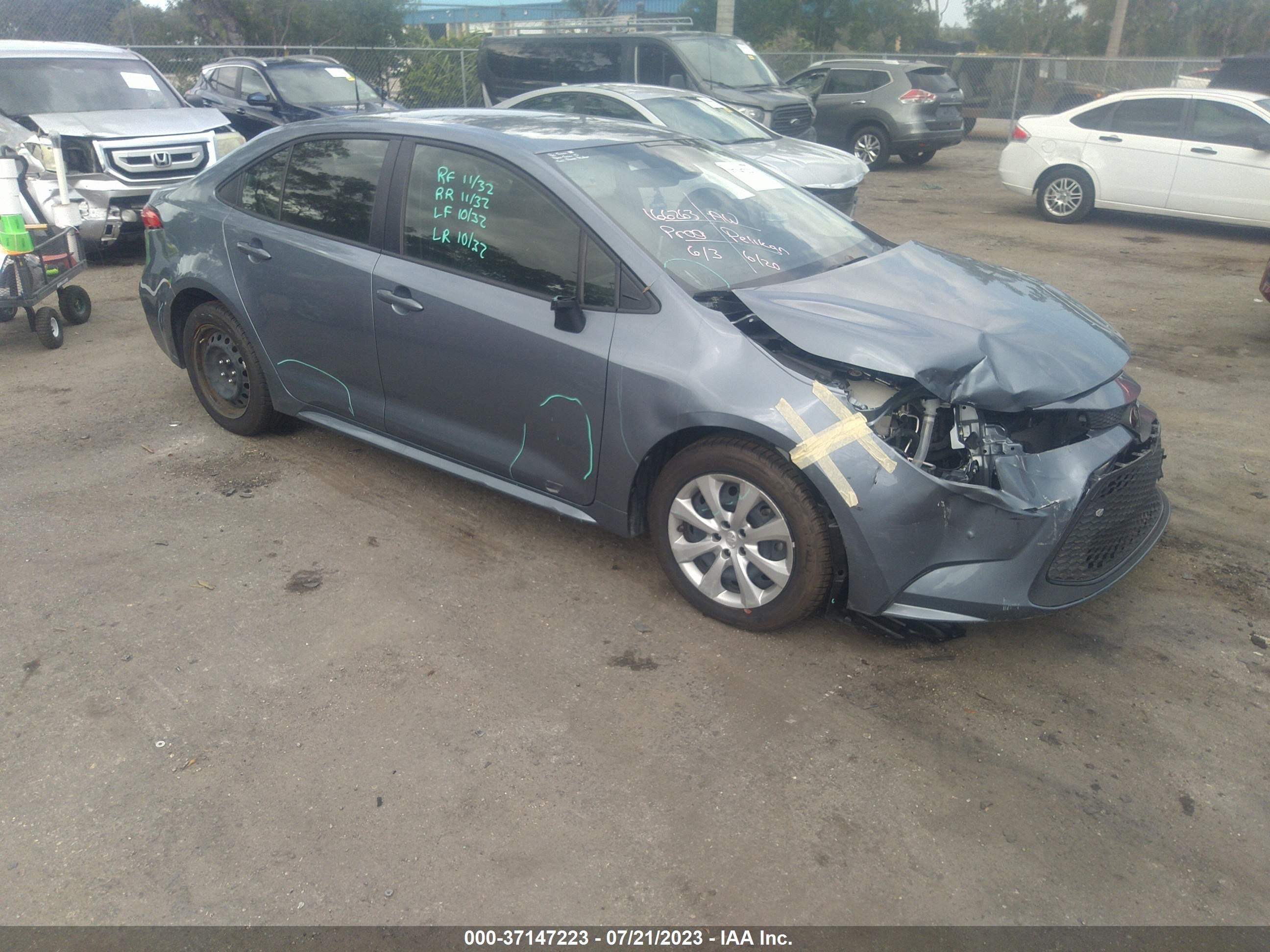 toyota corolla 2021 jtdepmae7mj149007