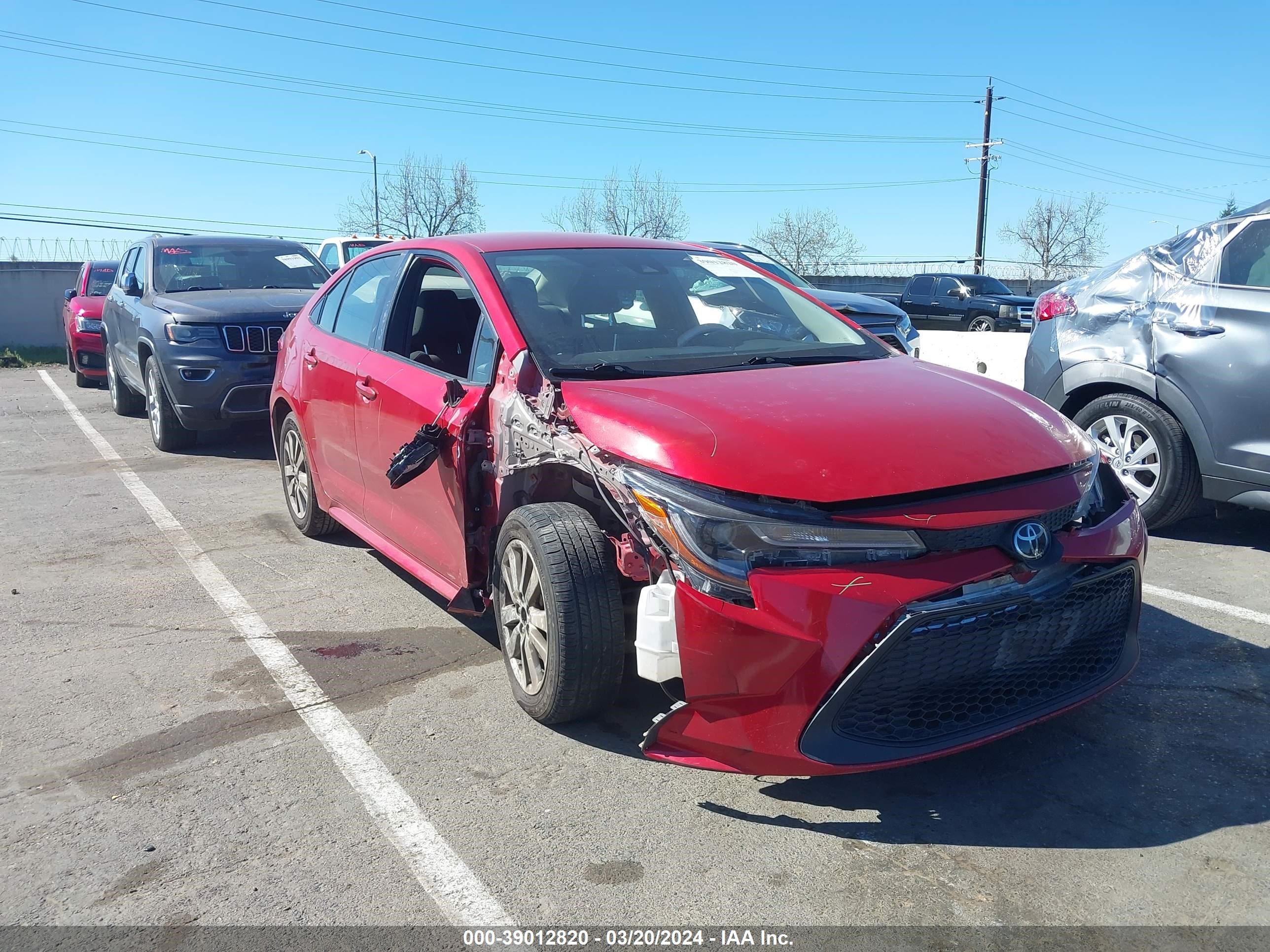 toyota corolla 2020 jtdeprae9lj023419