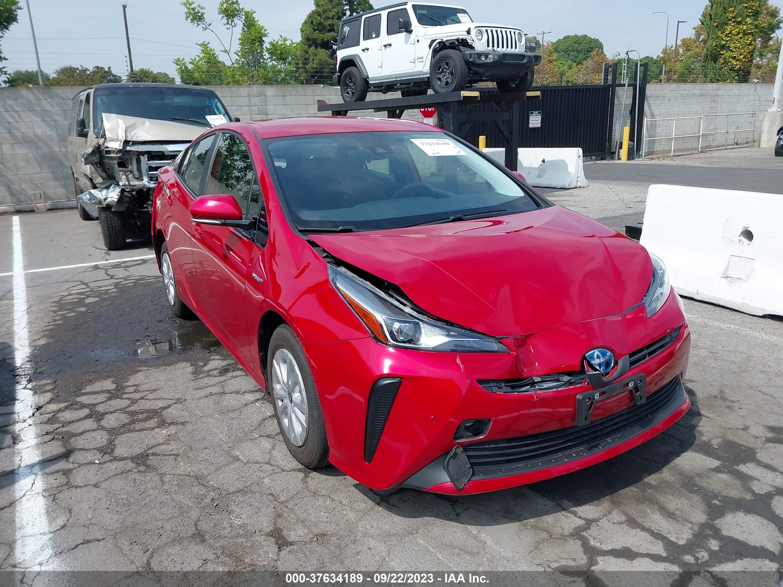 toyota prius 2020 jtdkarfuxl3115566