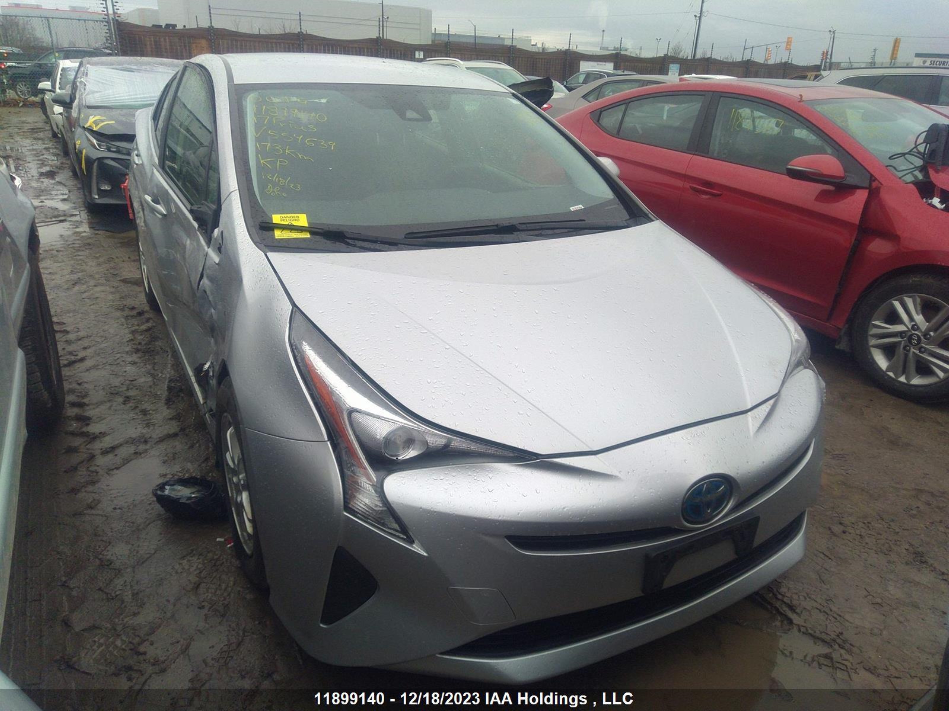 toyota prius 2017 jtdkbrfu8h3554639