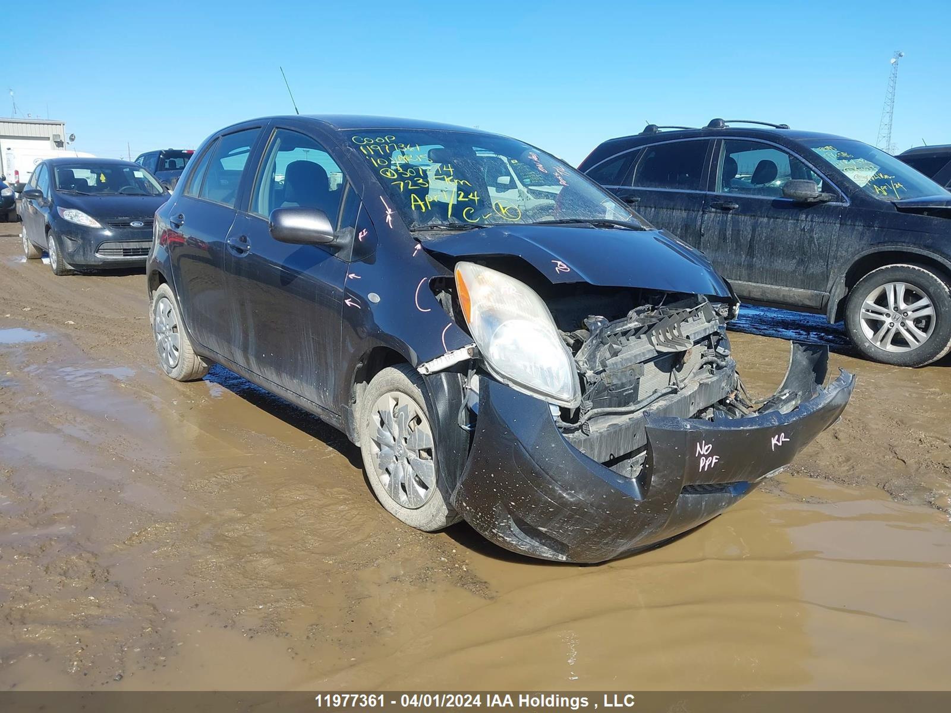 toyota yaris 2010 jtdkt4k3xa5307274