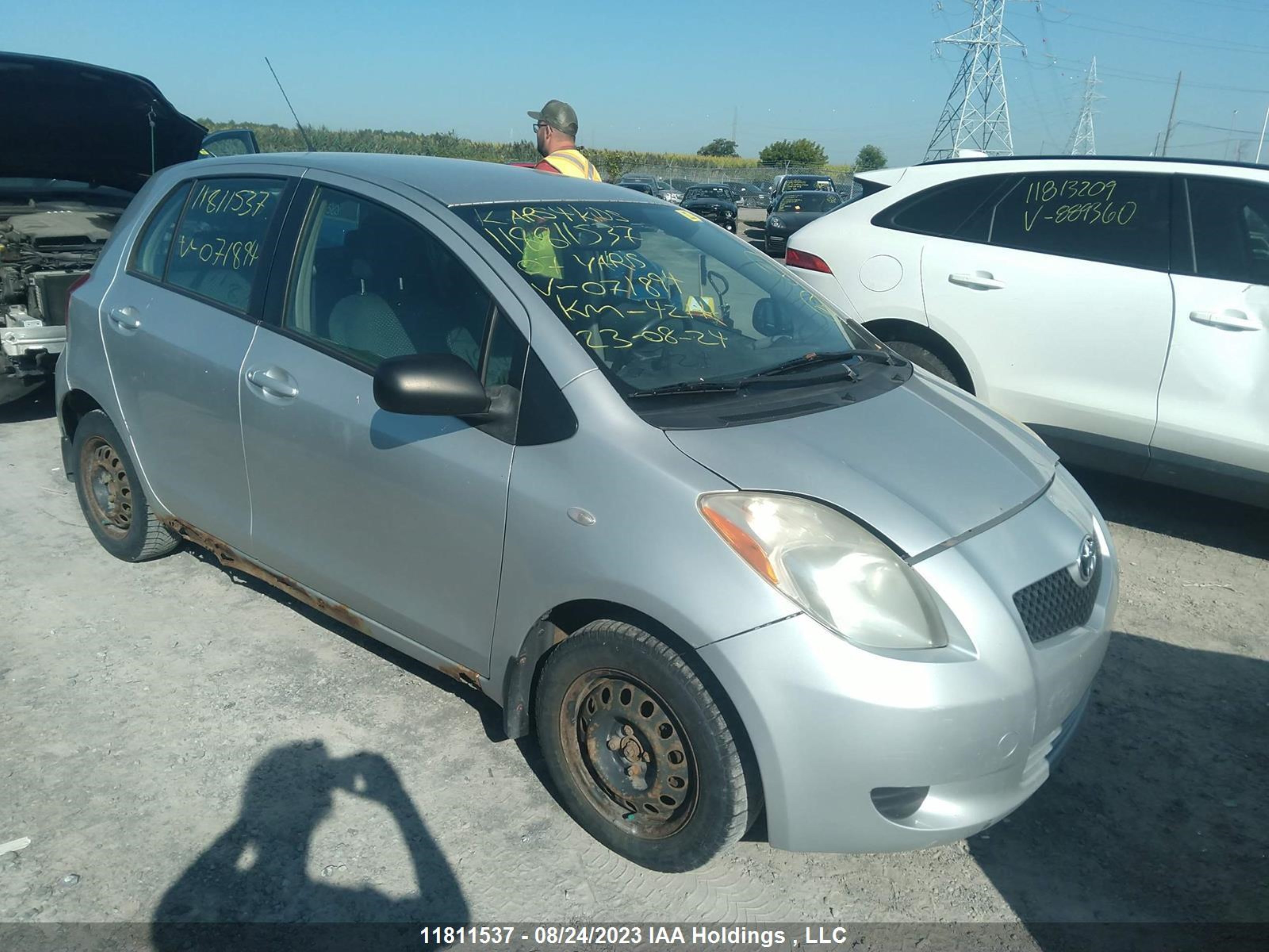 toyota yaris 2007 jtdkt923175071894