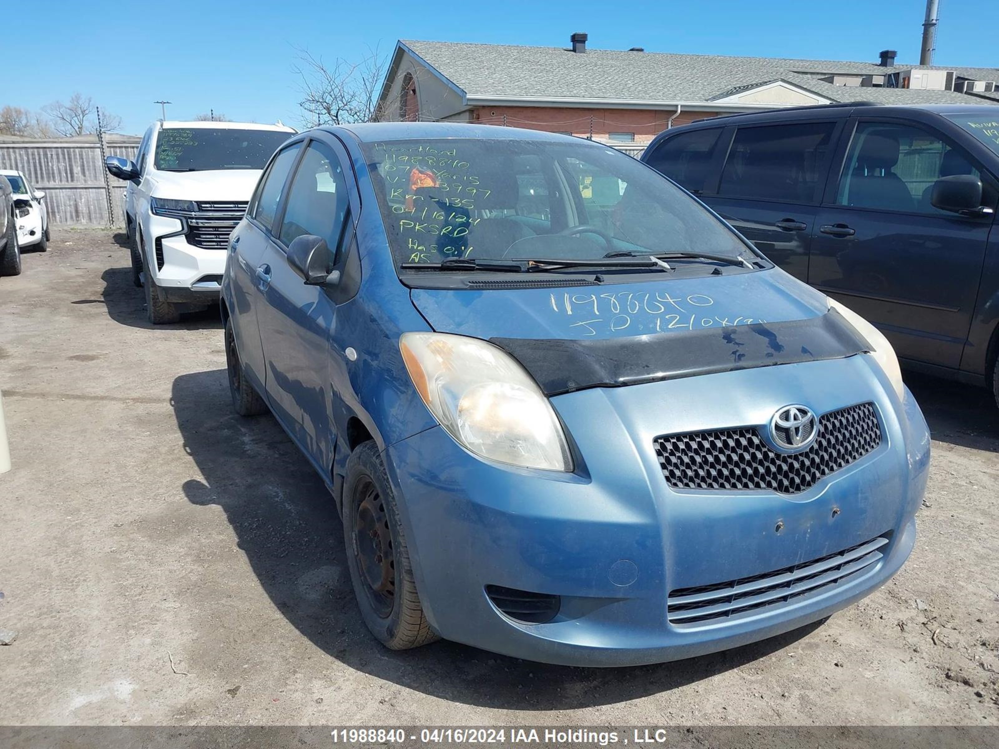 toyota yaris 2007 jtdkt923975123997