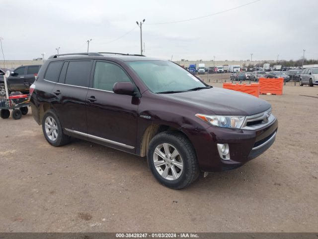 toyota highlander hybrid 2012 jtebc3eh3c2006606