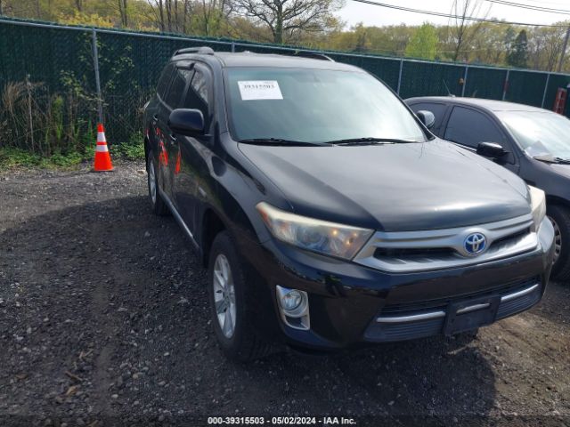 toyota highlander hybrid 2012 jtebc3eh6c2010195