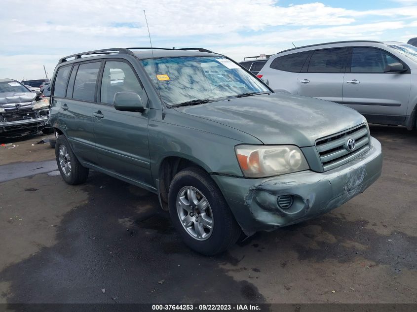 toyota highlander 2005 jtedp21a150067225