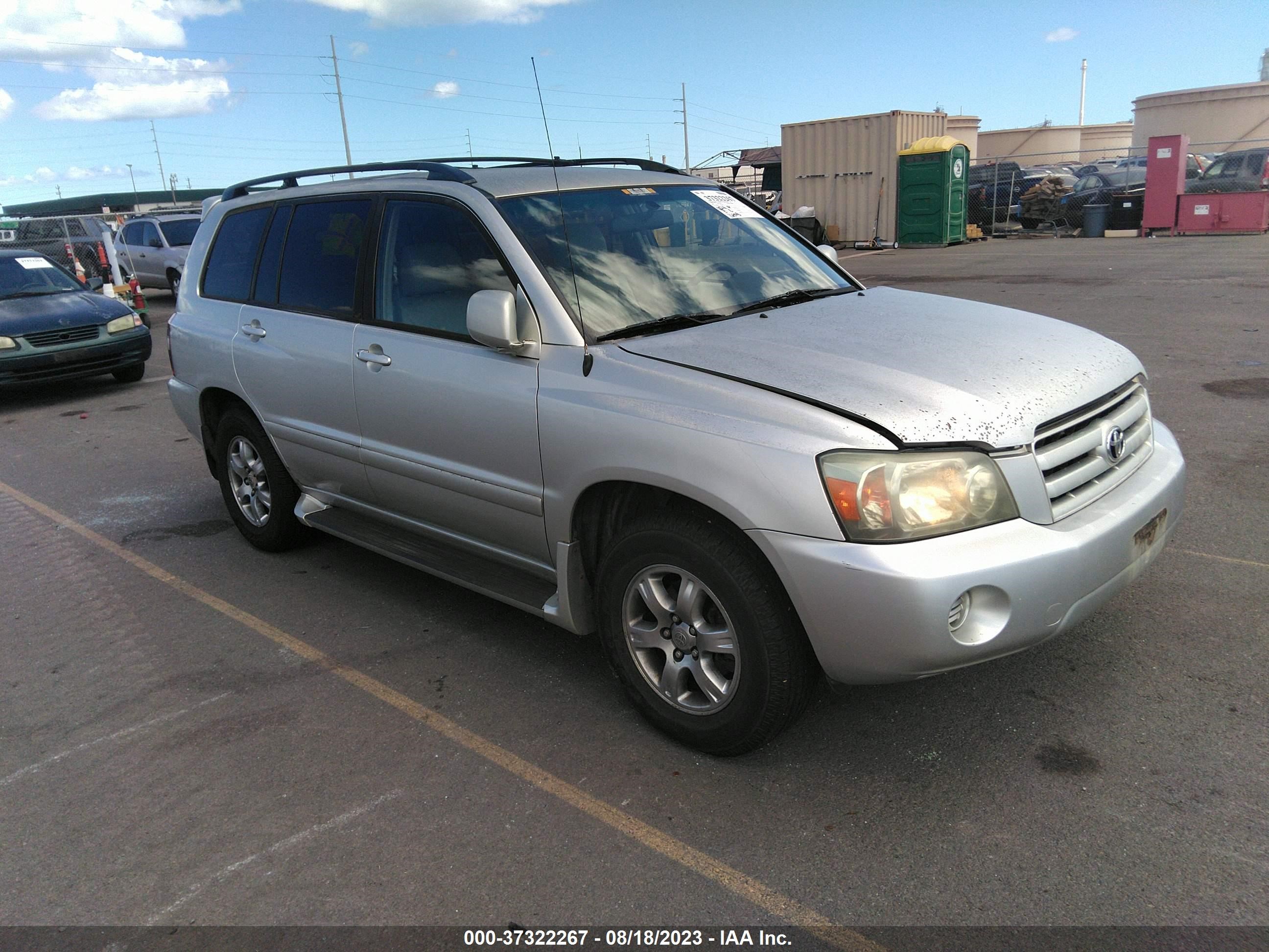 toyota highlander 2005 jtedp21a250078833