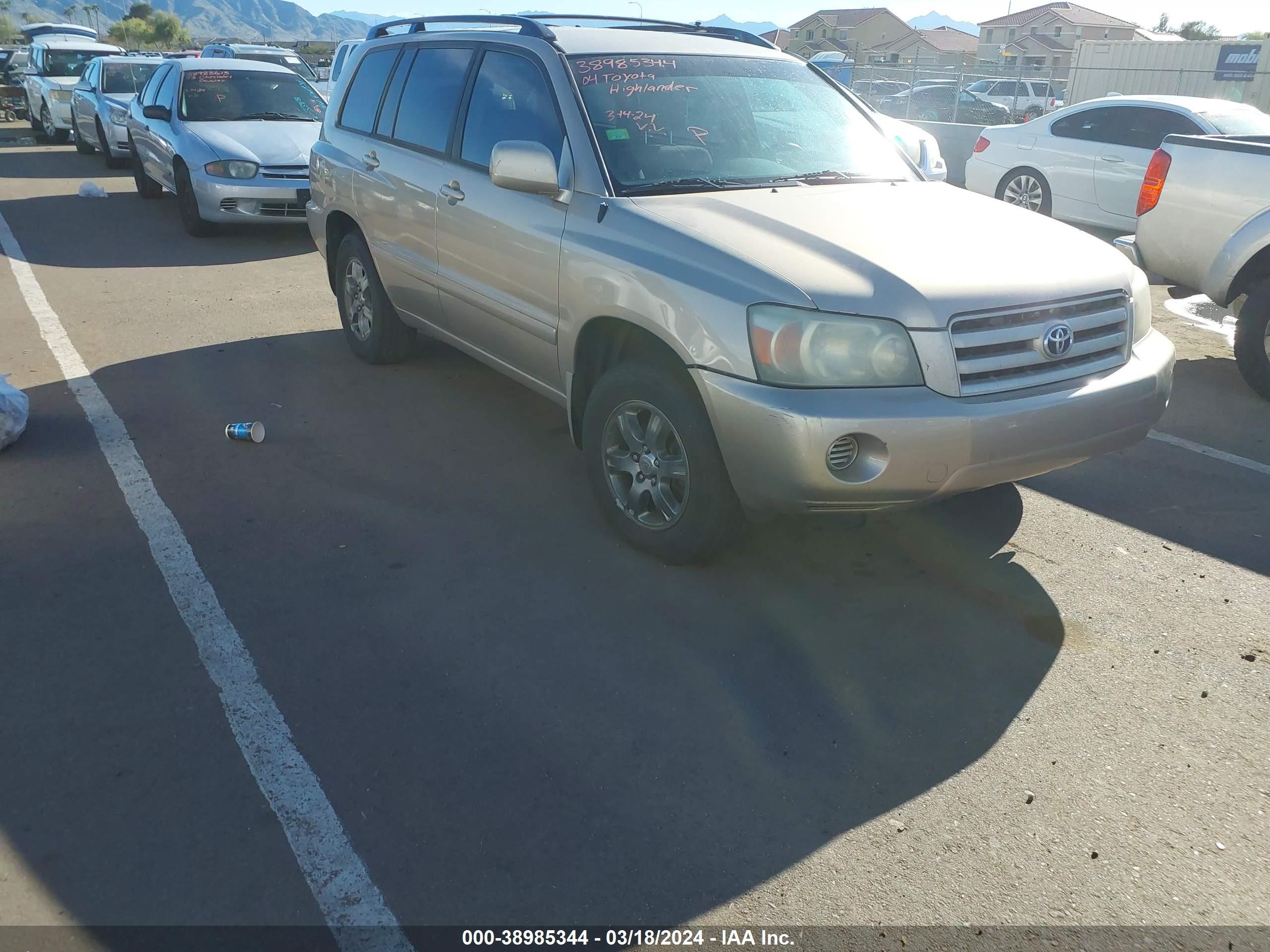 toyota highlander 2004 jtedp21ax40002212