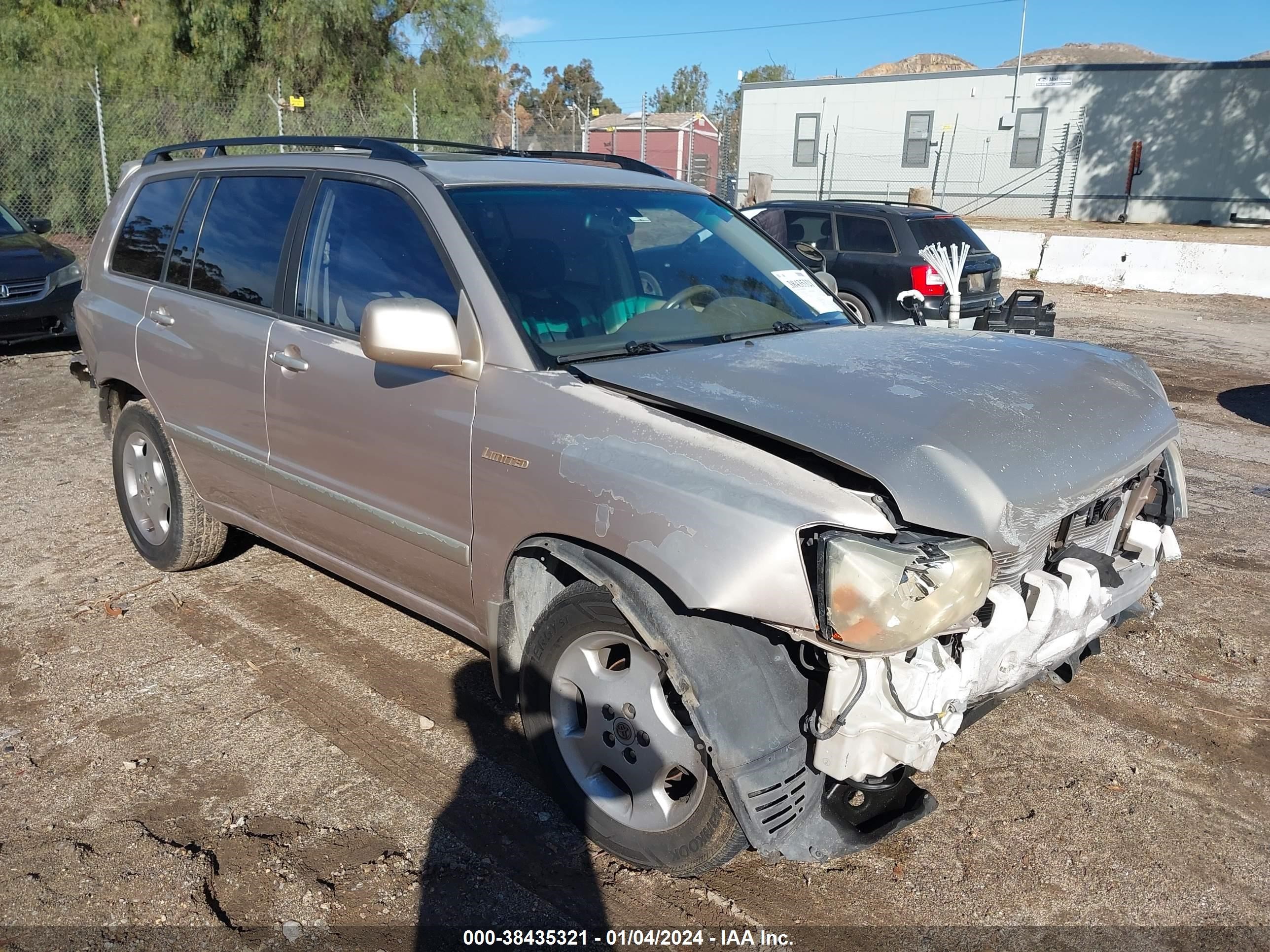 toyota highlander 2004 jtedp21ax40004123