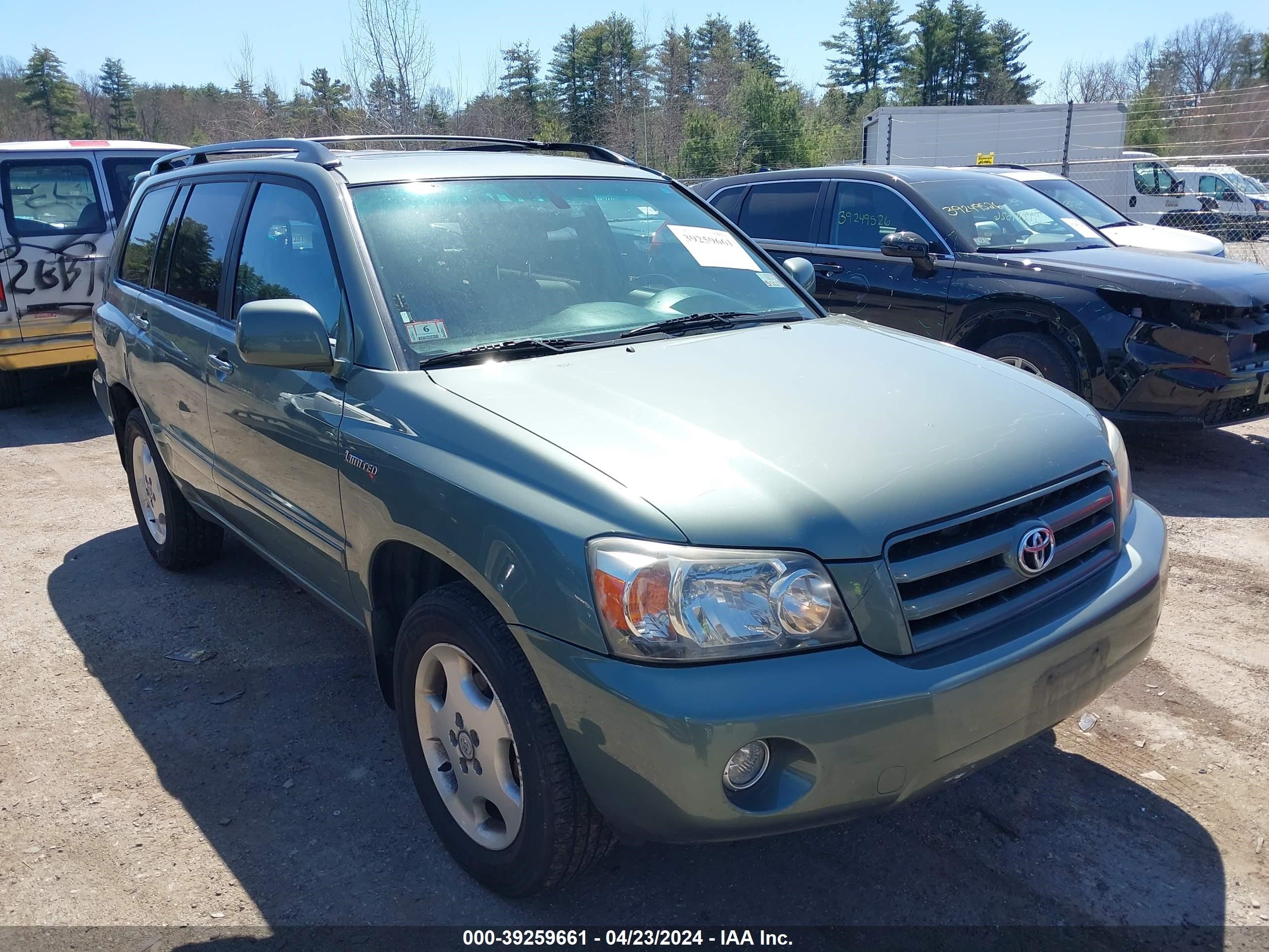 toyota highlander 2005 jteep21a050070833