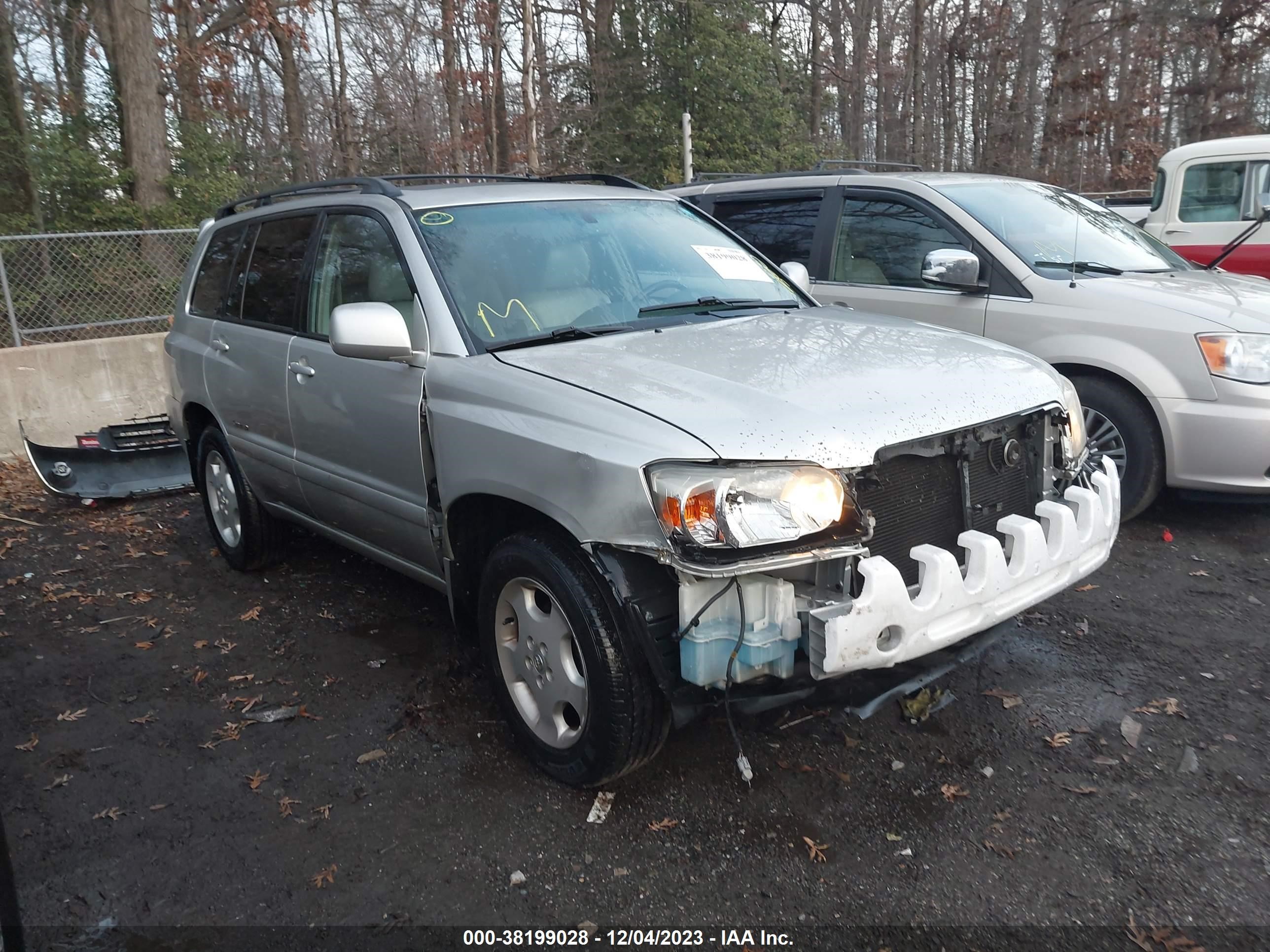 toyota highlander 2007 jteep21a070196631