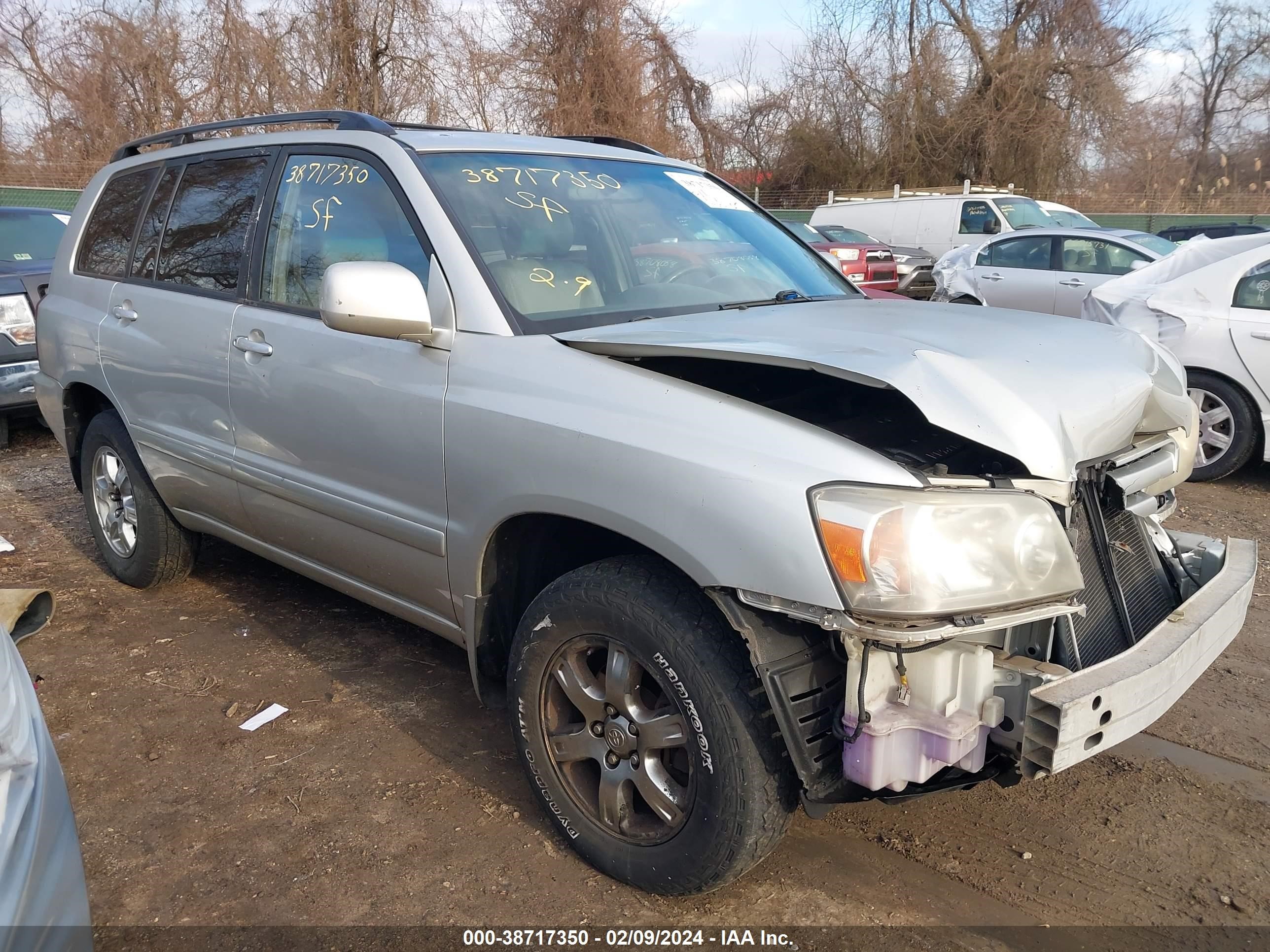 toyota highlander 2005 jteep21a250105937