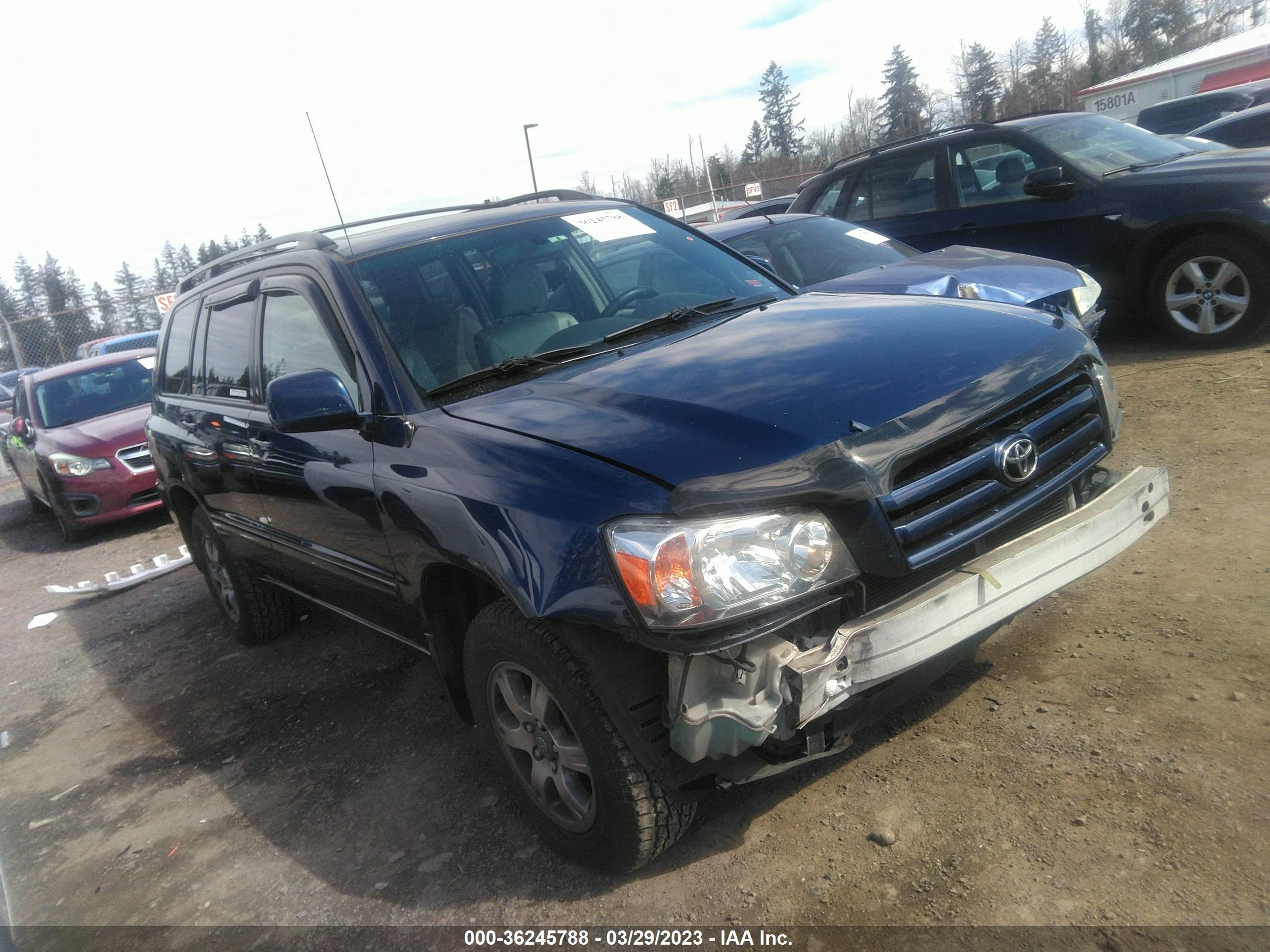 toyota highlander 2005 jteep21a250116954