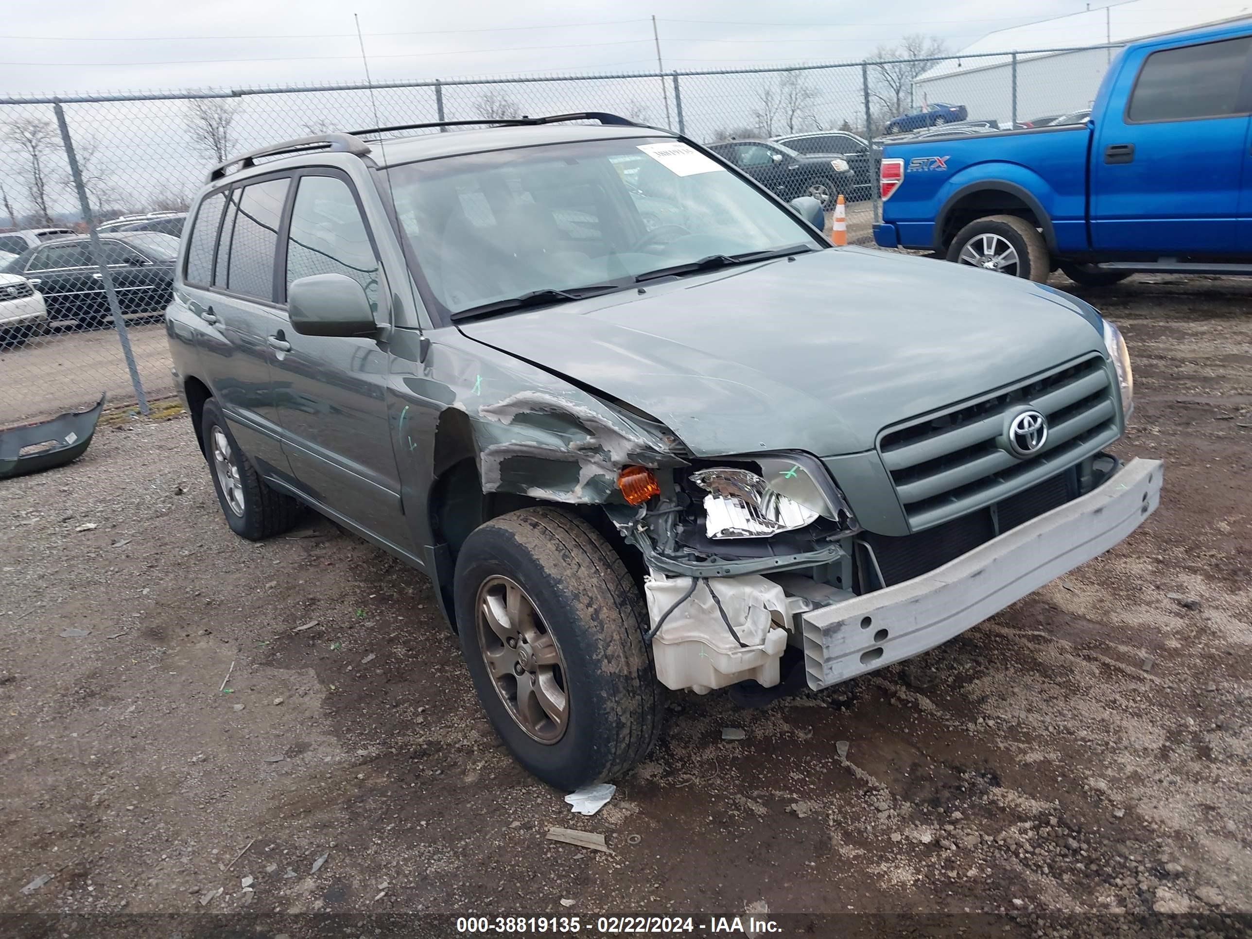 toyota highlander 2006 jteep21a360149365