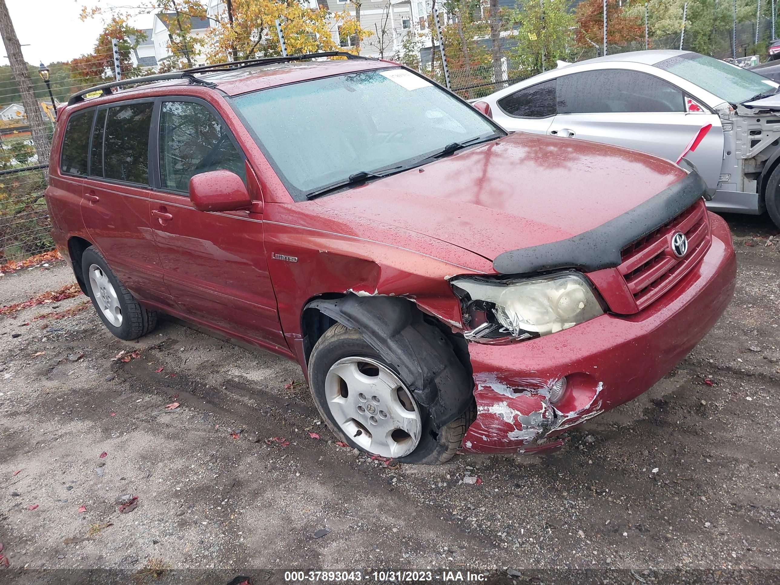 toyota highlander 2006 jteep21a660151501