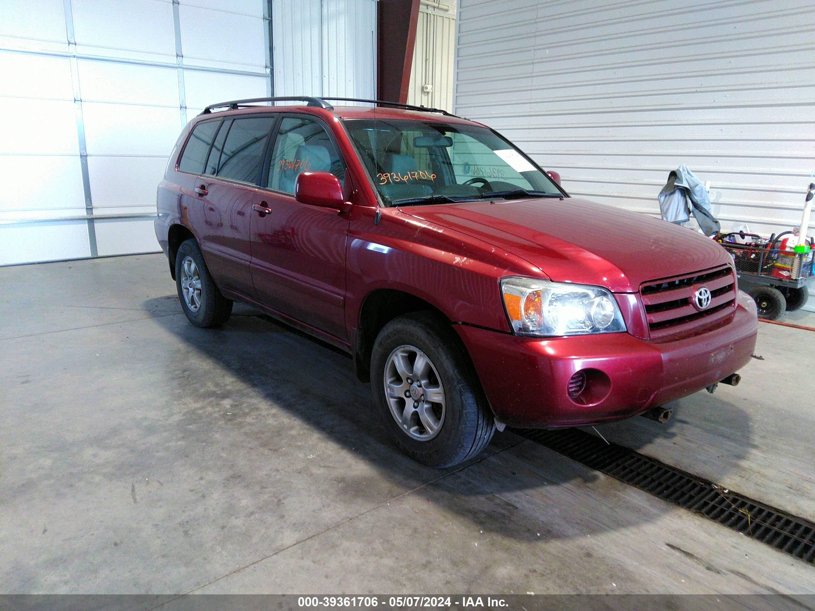 toyota highlander 2004 jteep21a740021787