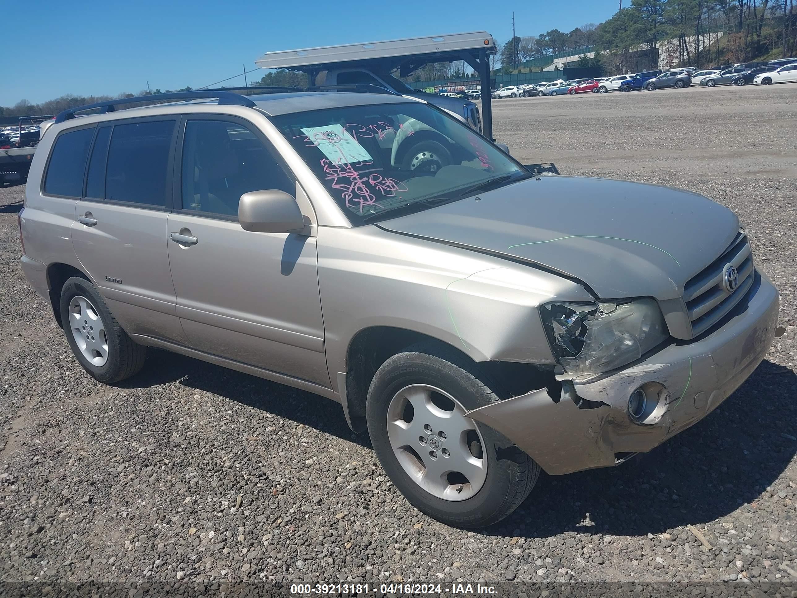 toyota highlander 2006 jteep21a860187156