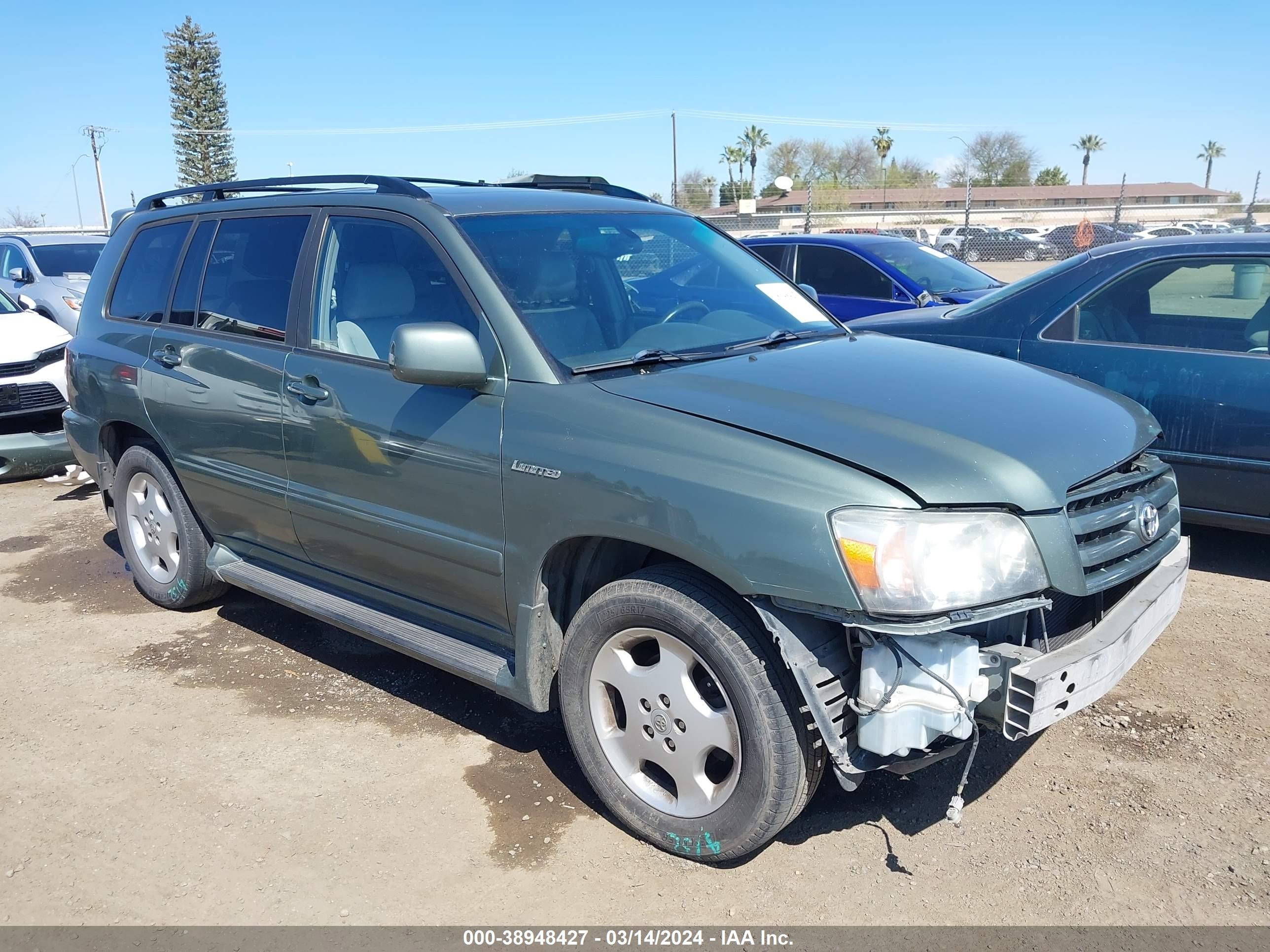 toyota highlander 2006 jteep21a960150116