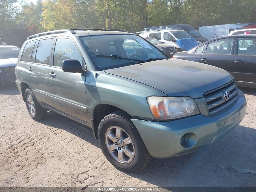 toyota highlander 2005 jteep21ax50090362