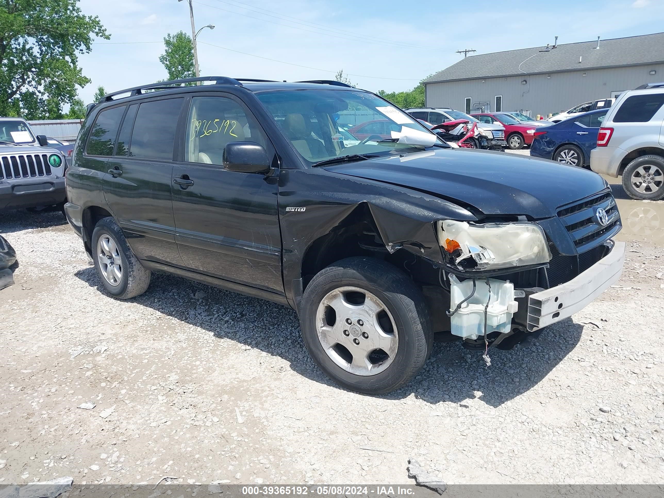 toyota highlander 2006 jteep21ax60153381