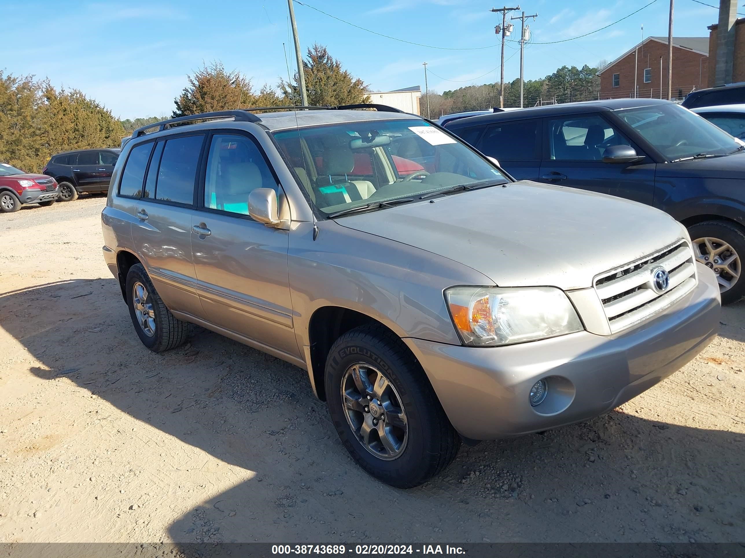 toyota highlander 2007 jteep21ax70211121