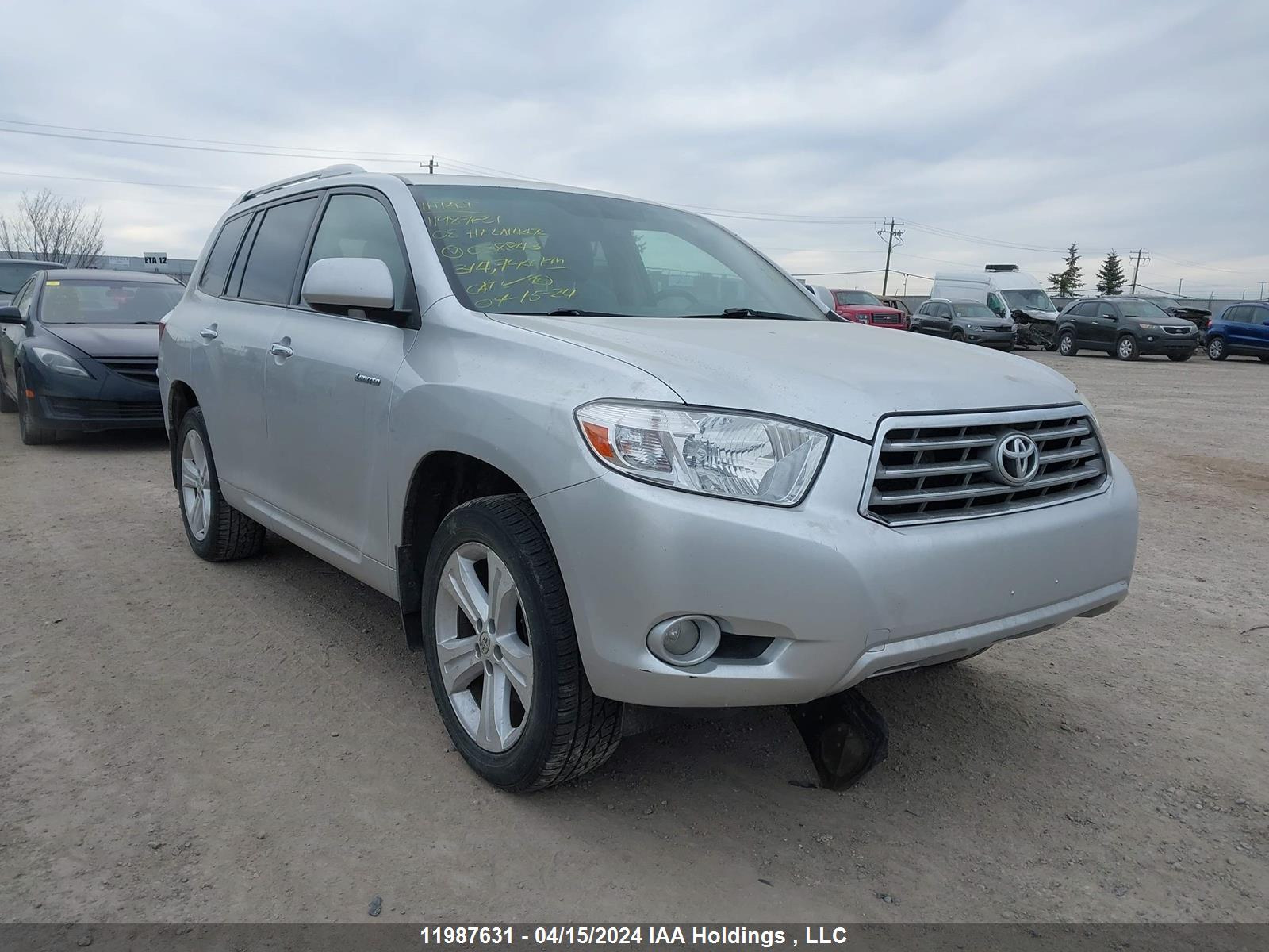 toyota highlander 2008 jtees42a682038843