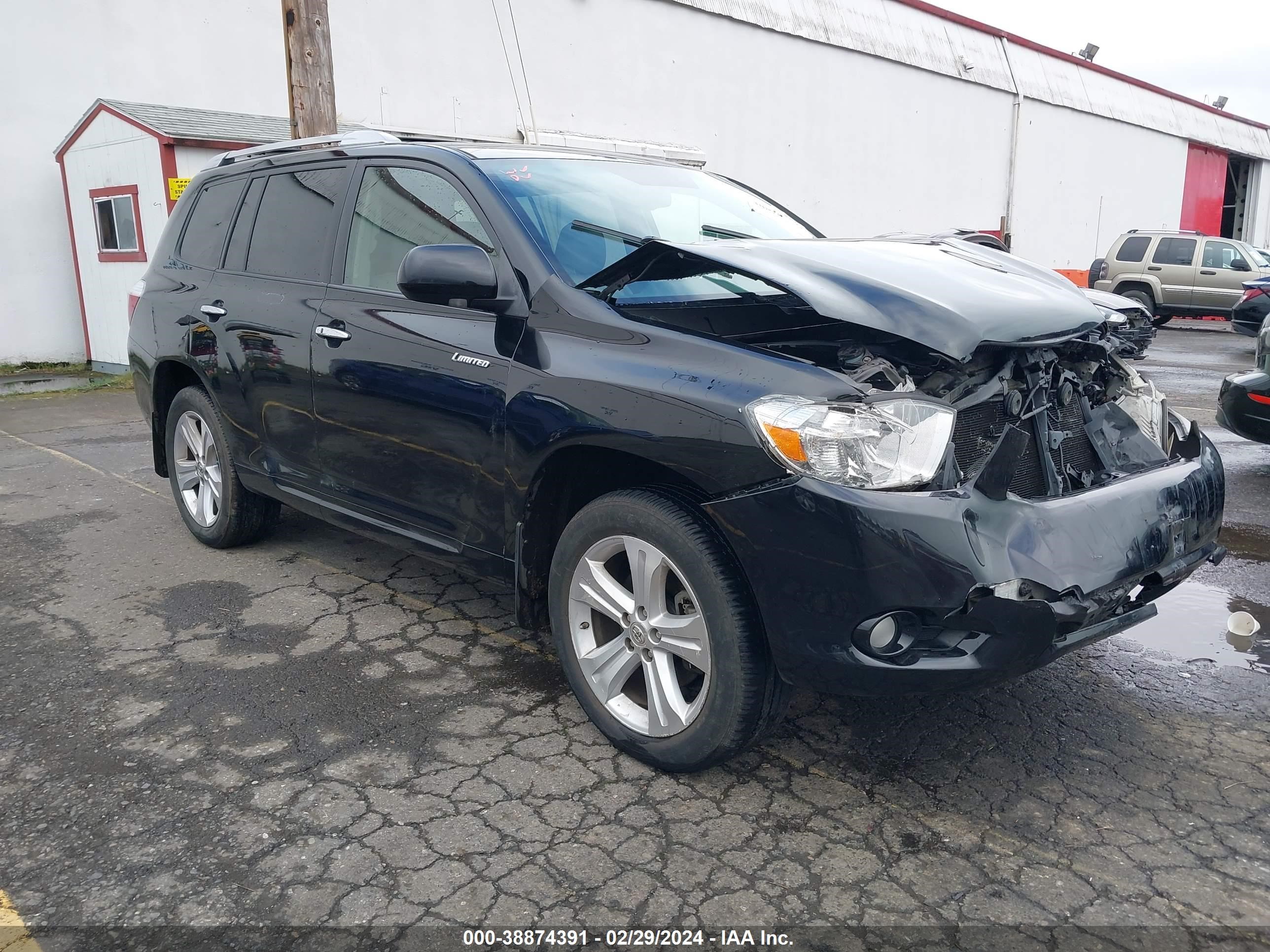 toyota highlander 2008 jtees42ax82052759