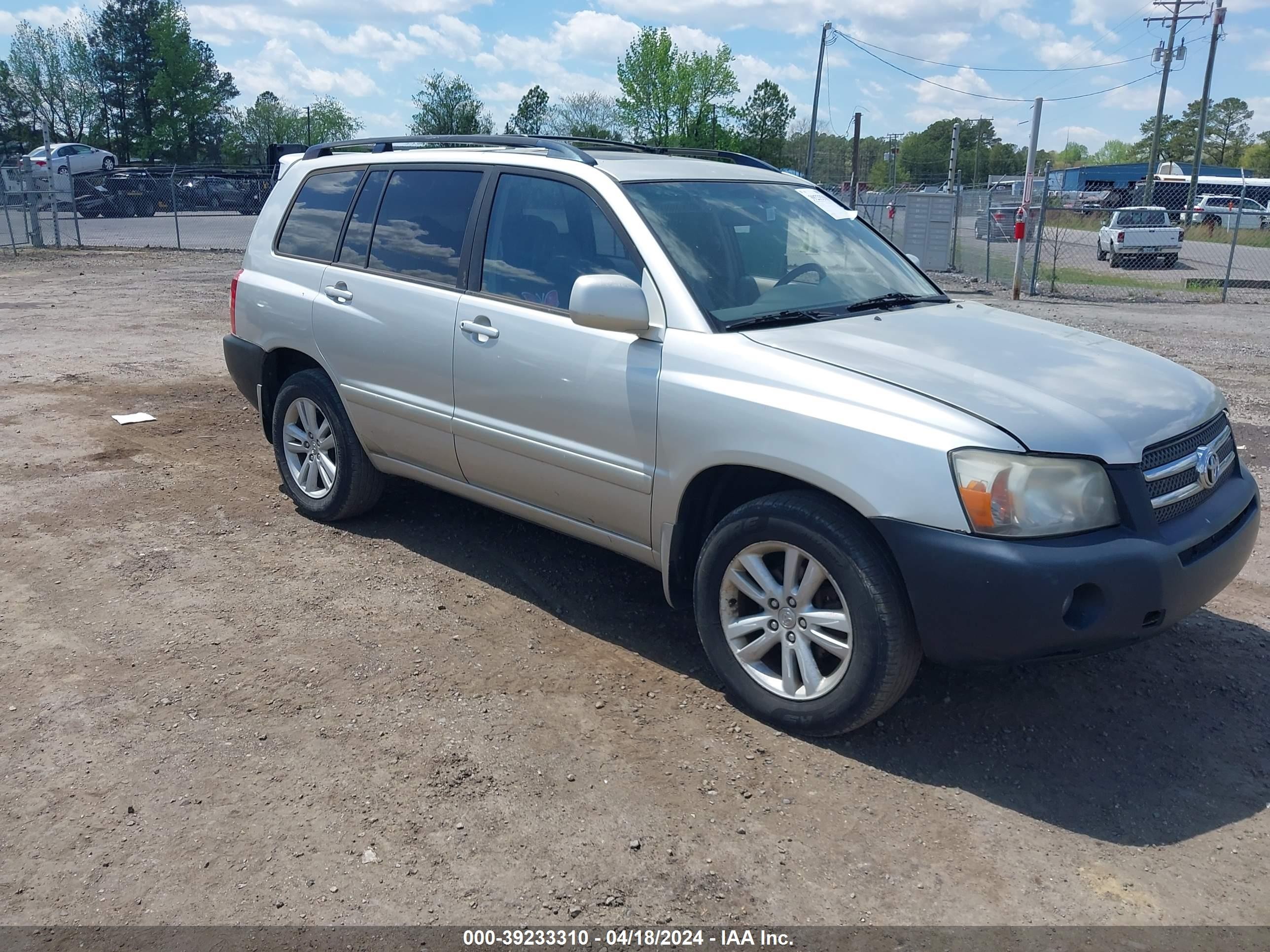 toyota highlander 2006 jteew21a260012937