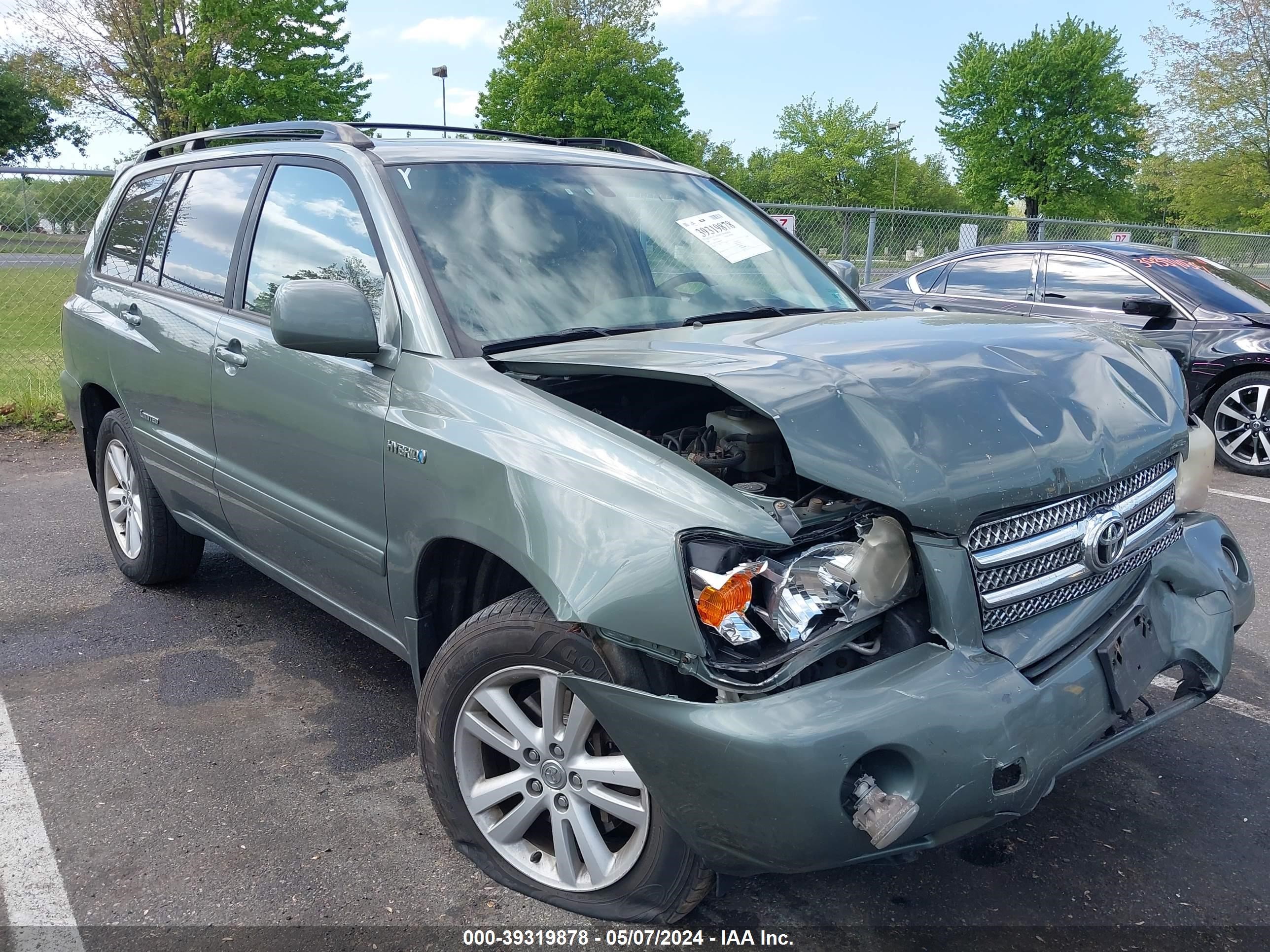 toyota highlander 2007 jteew21a770046793