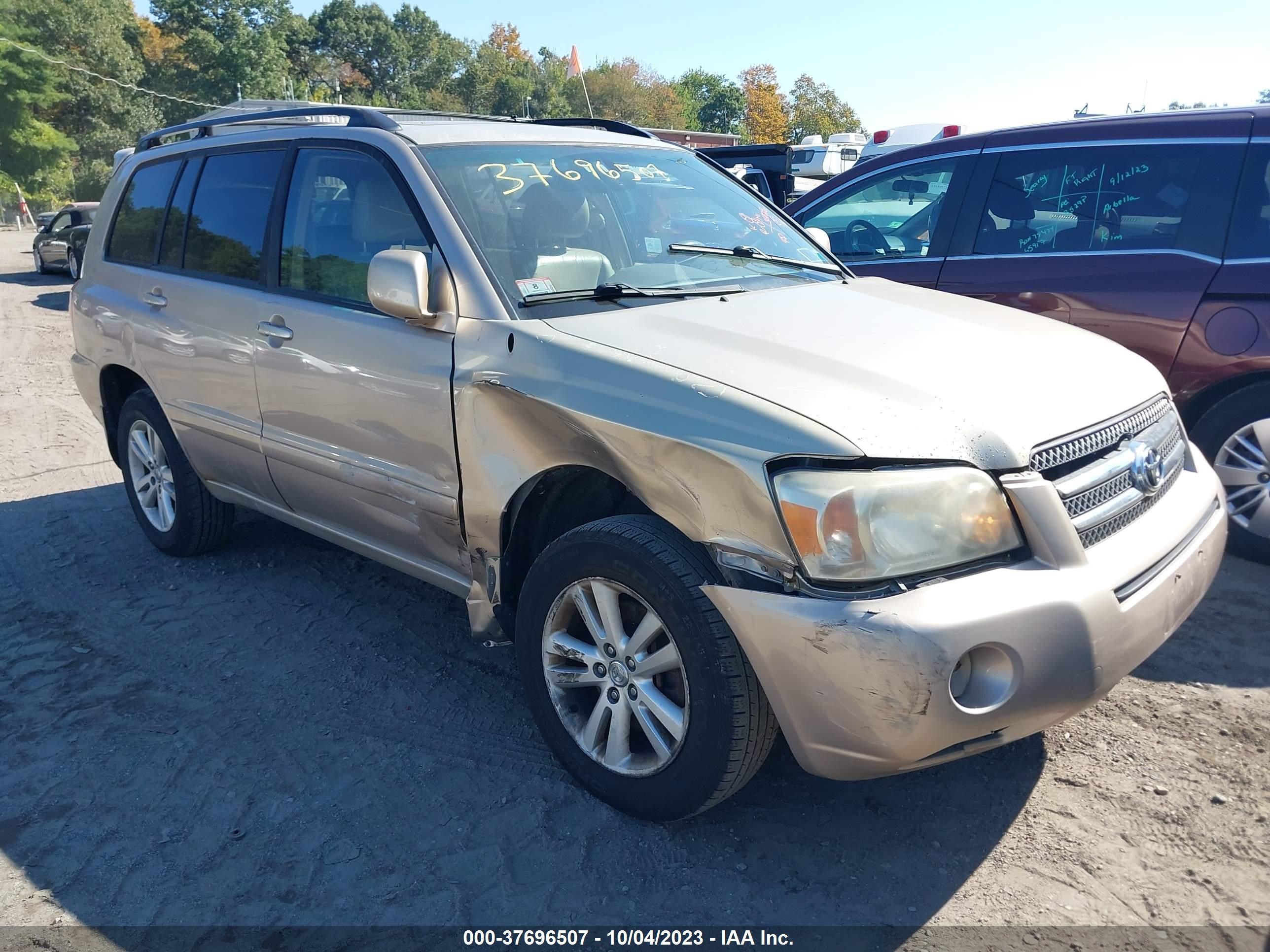 toyota highlander 2007 jteew21a870037021