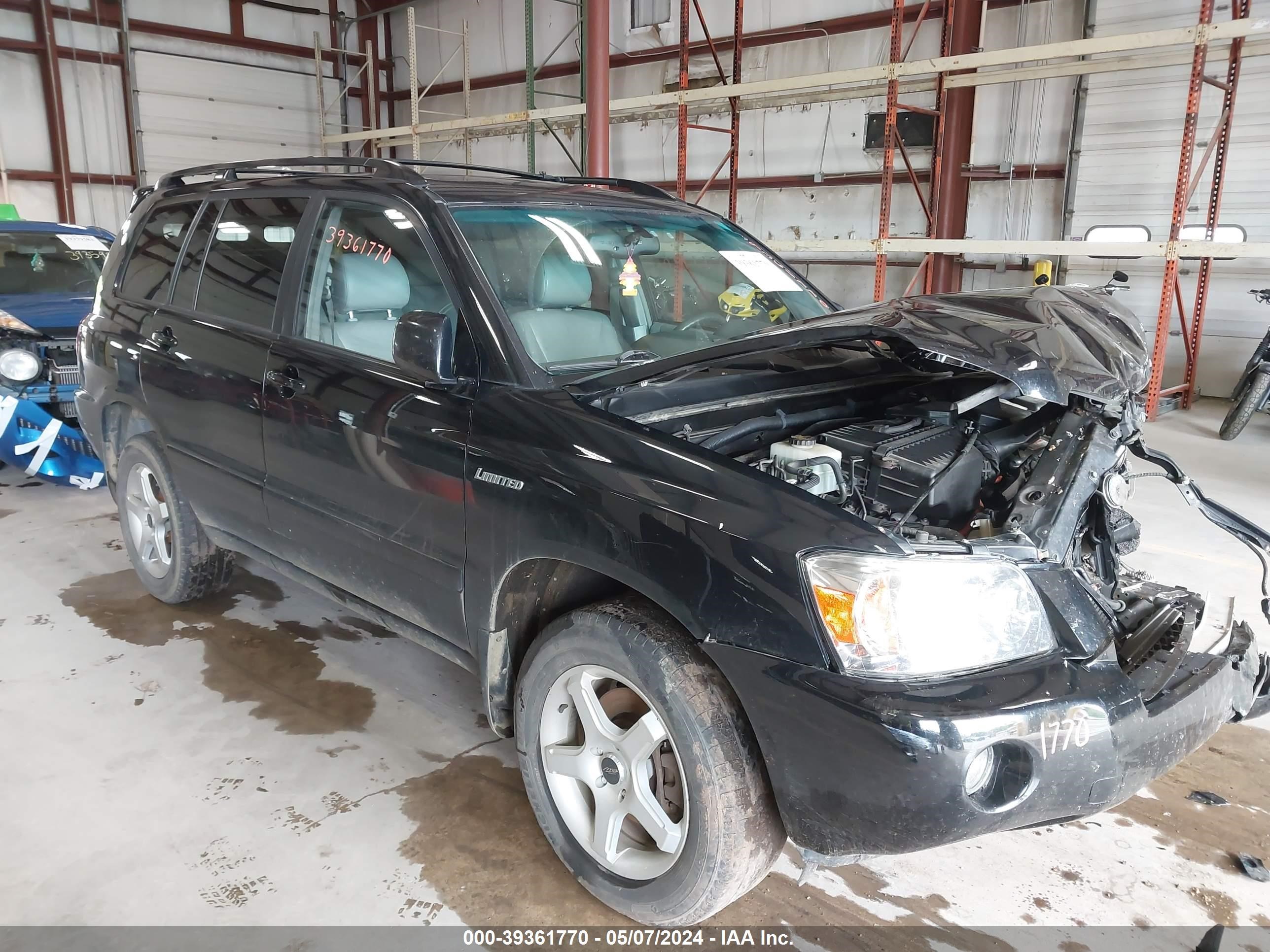 toyota highlander 2006 jteew21ax60015293