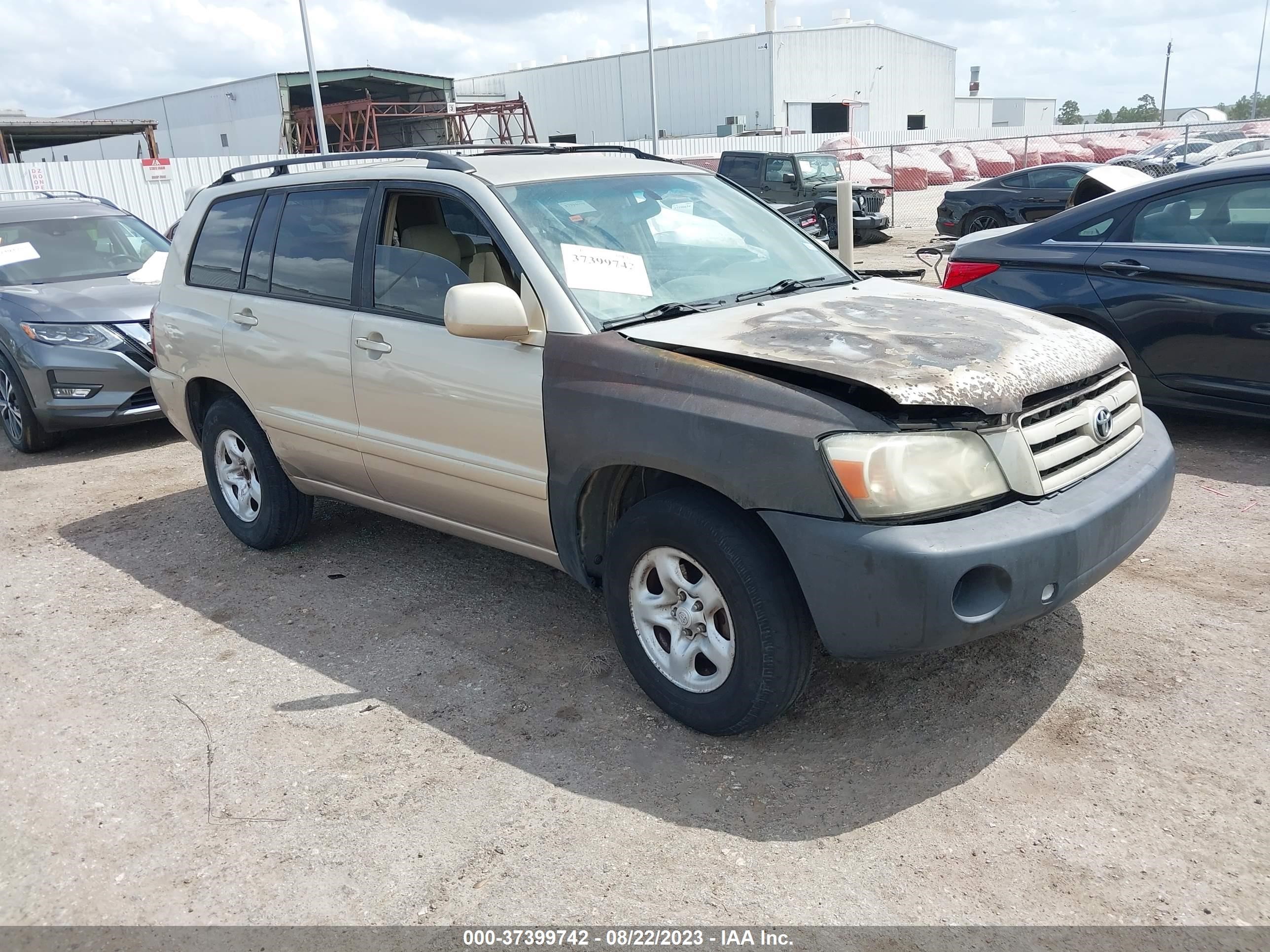 toyota highlander 2006 jtegd21a360149545