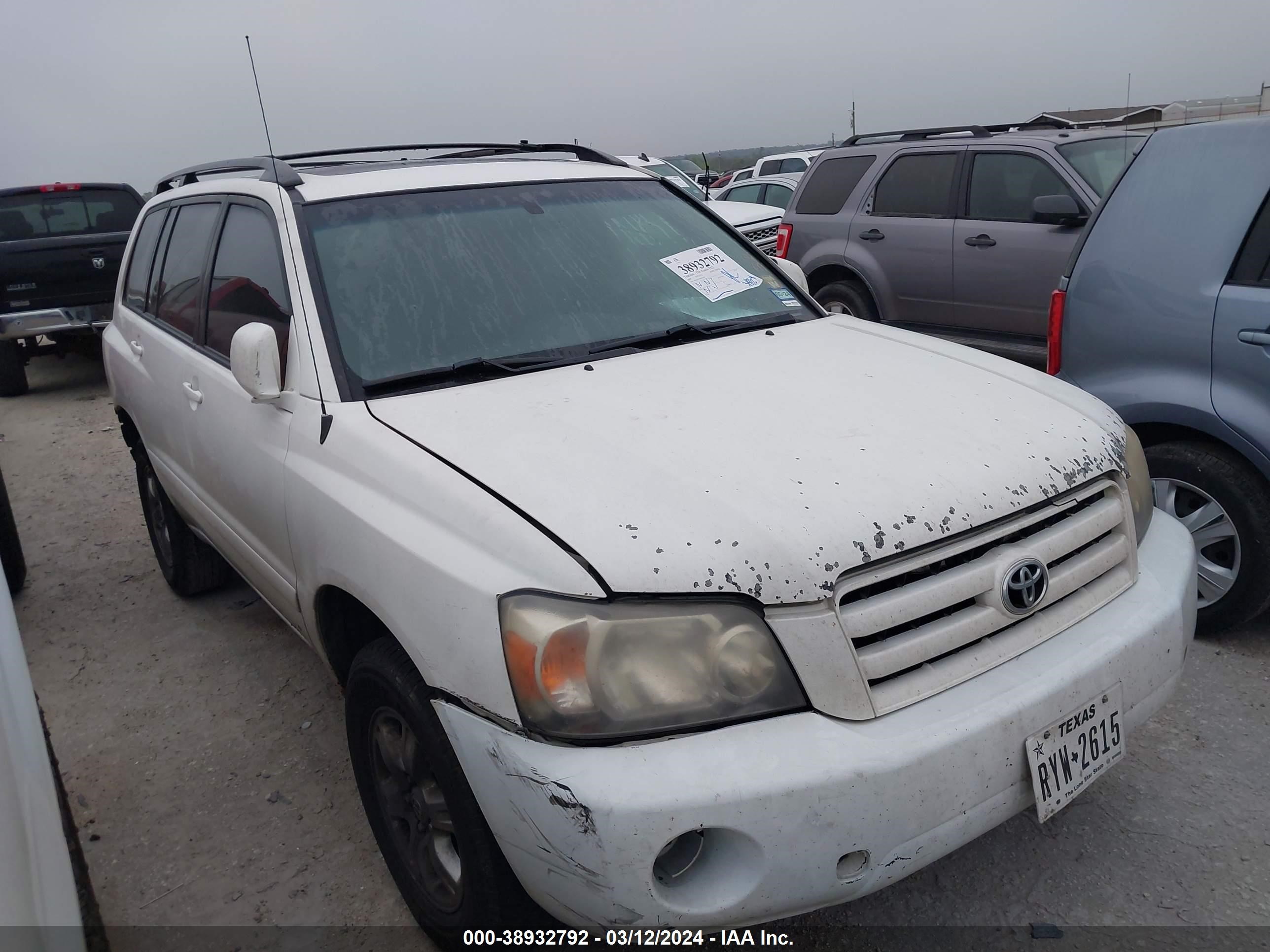 toyota highlander 2006 jtegd21a460147769