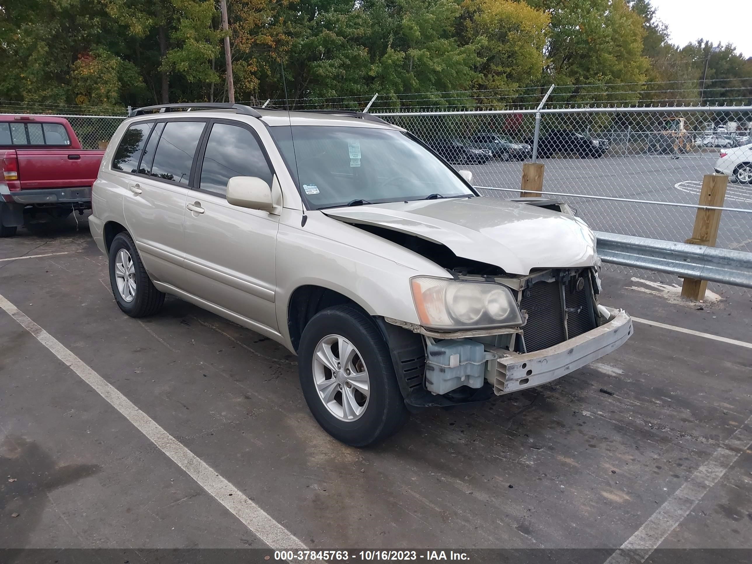 toyota highlander 2002 jtegd21a820024633