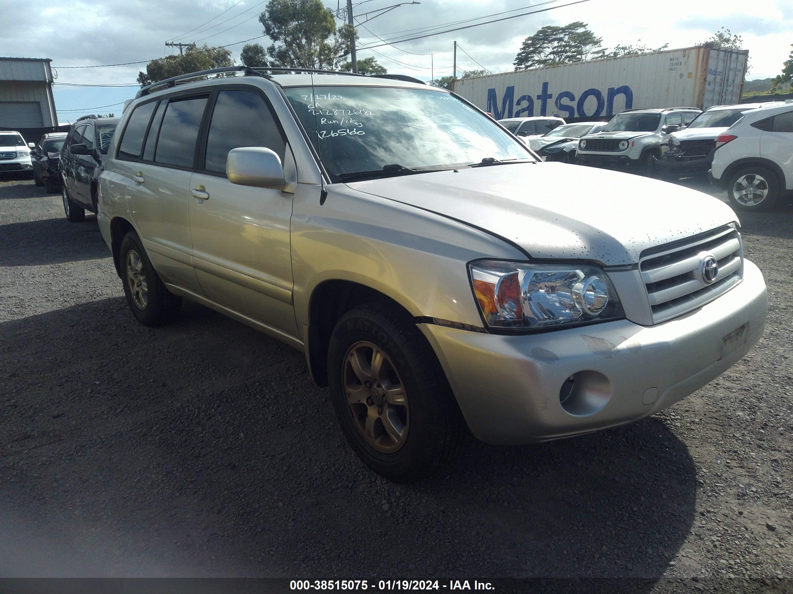 toyota highlander 2005 jtegd21a850126566