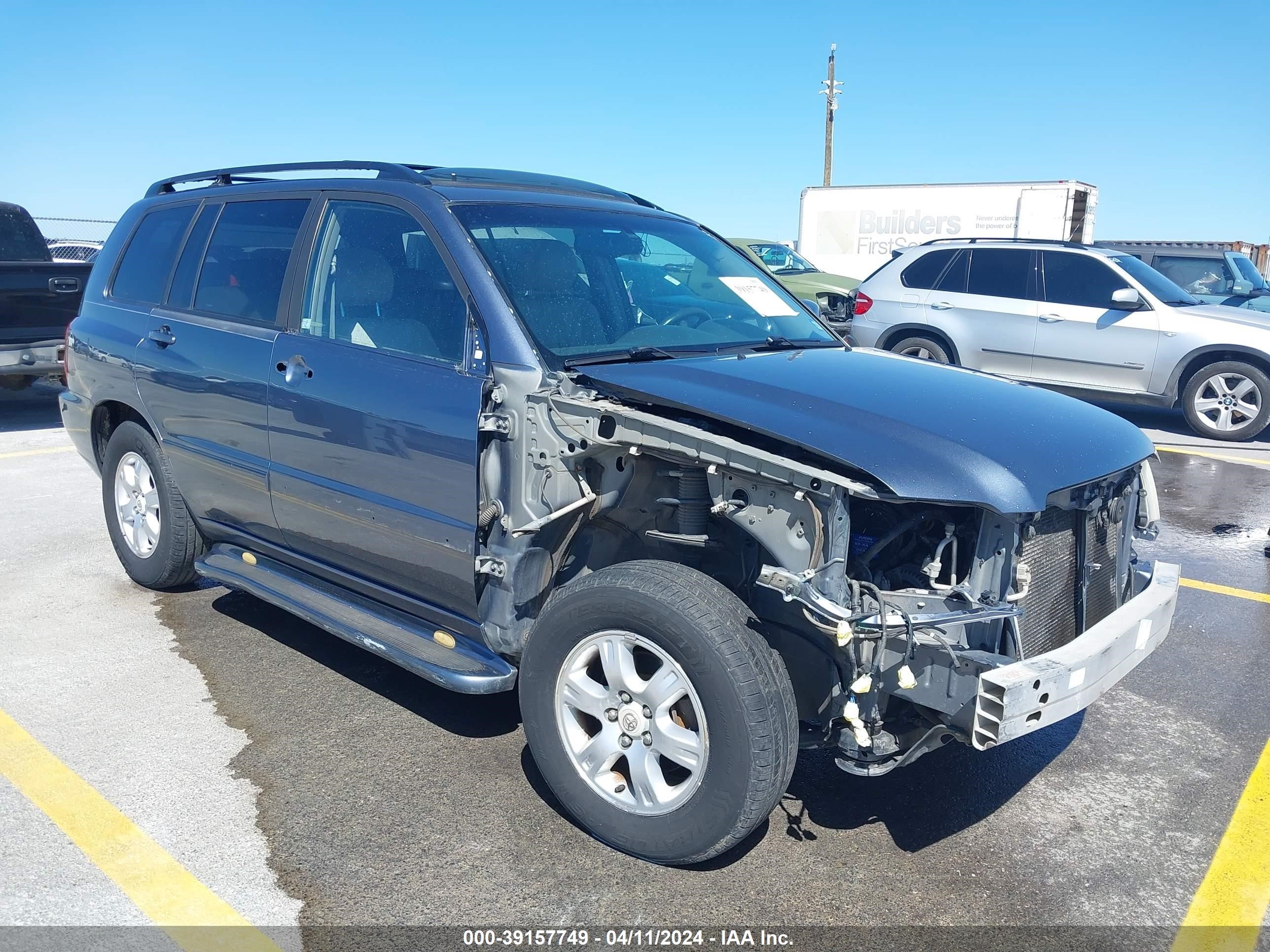 toyota highlander 2002 jtegf21a120067950