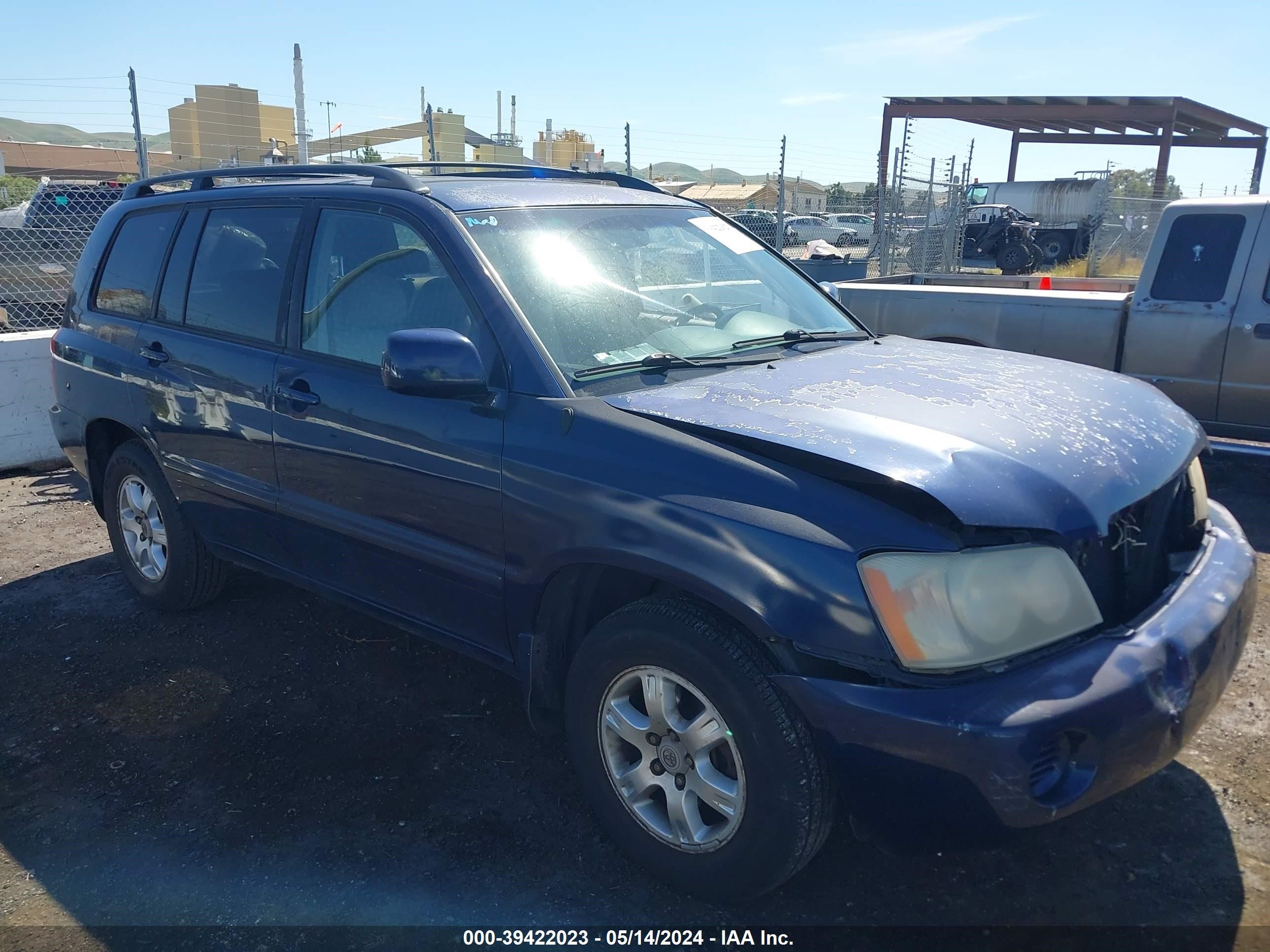 toyota highlander 2003 jtegf21a330100481