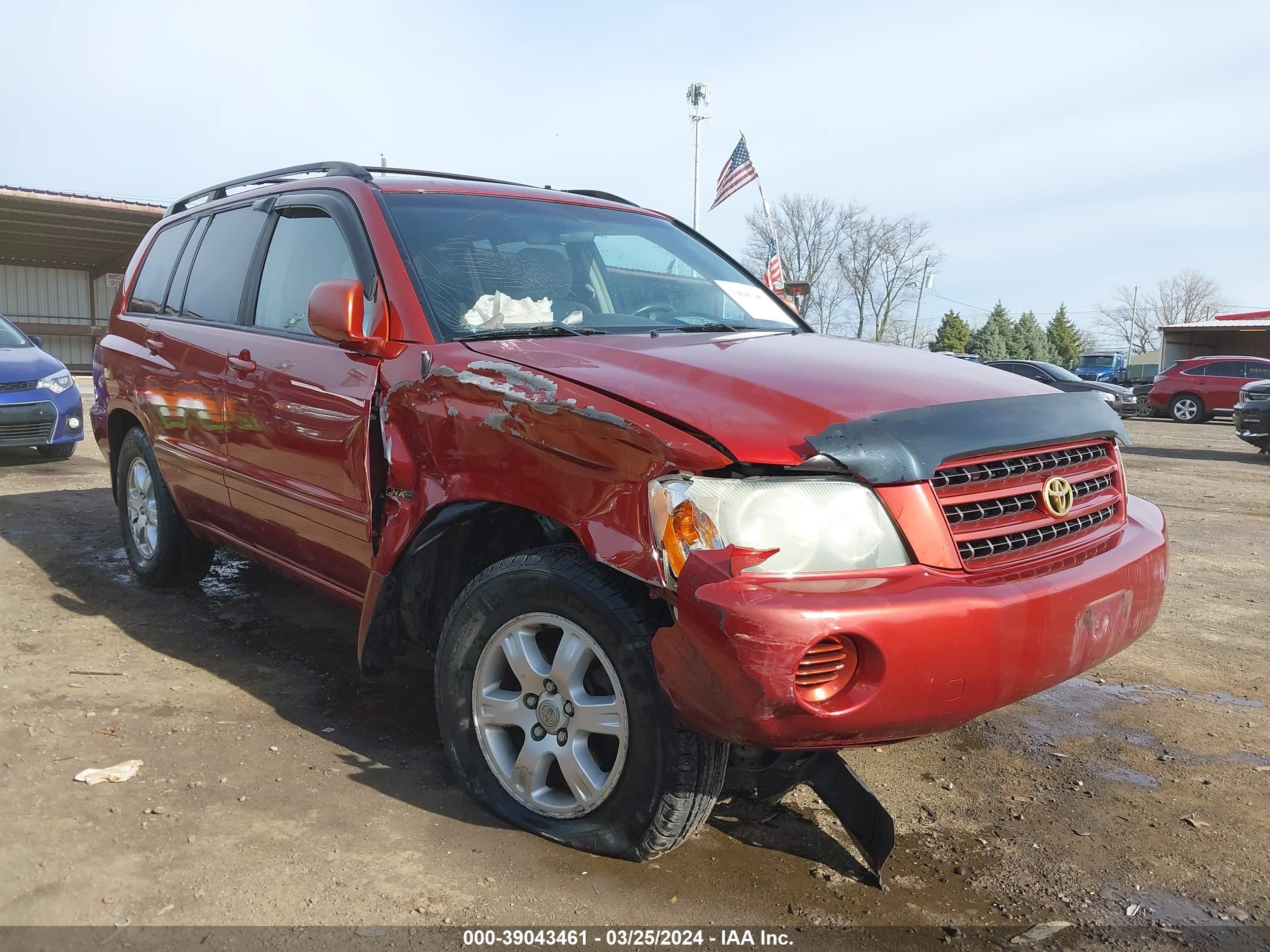 toyota highlander 2003 jtegf21a630088875