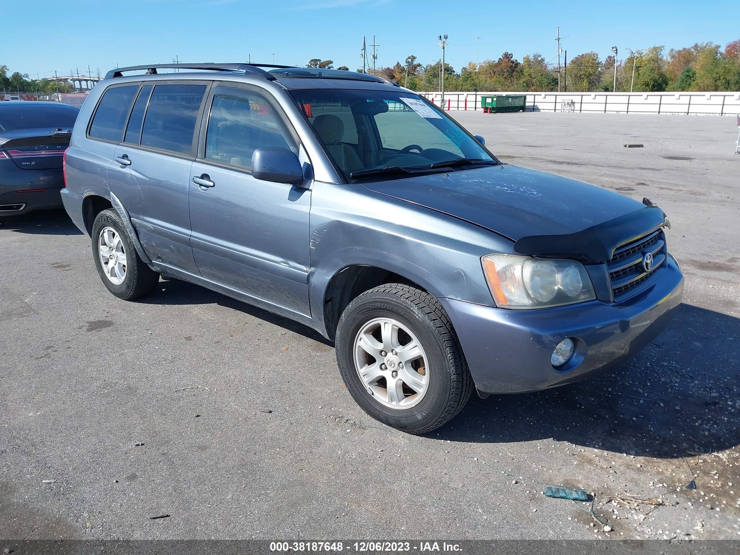 toyota highlander 2003 jtegf21a730116313