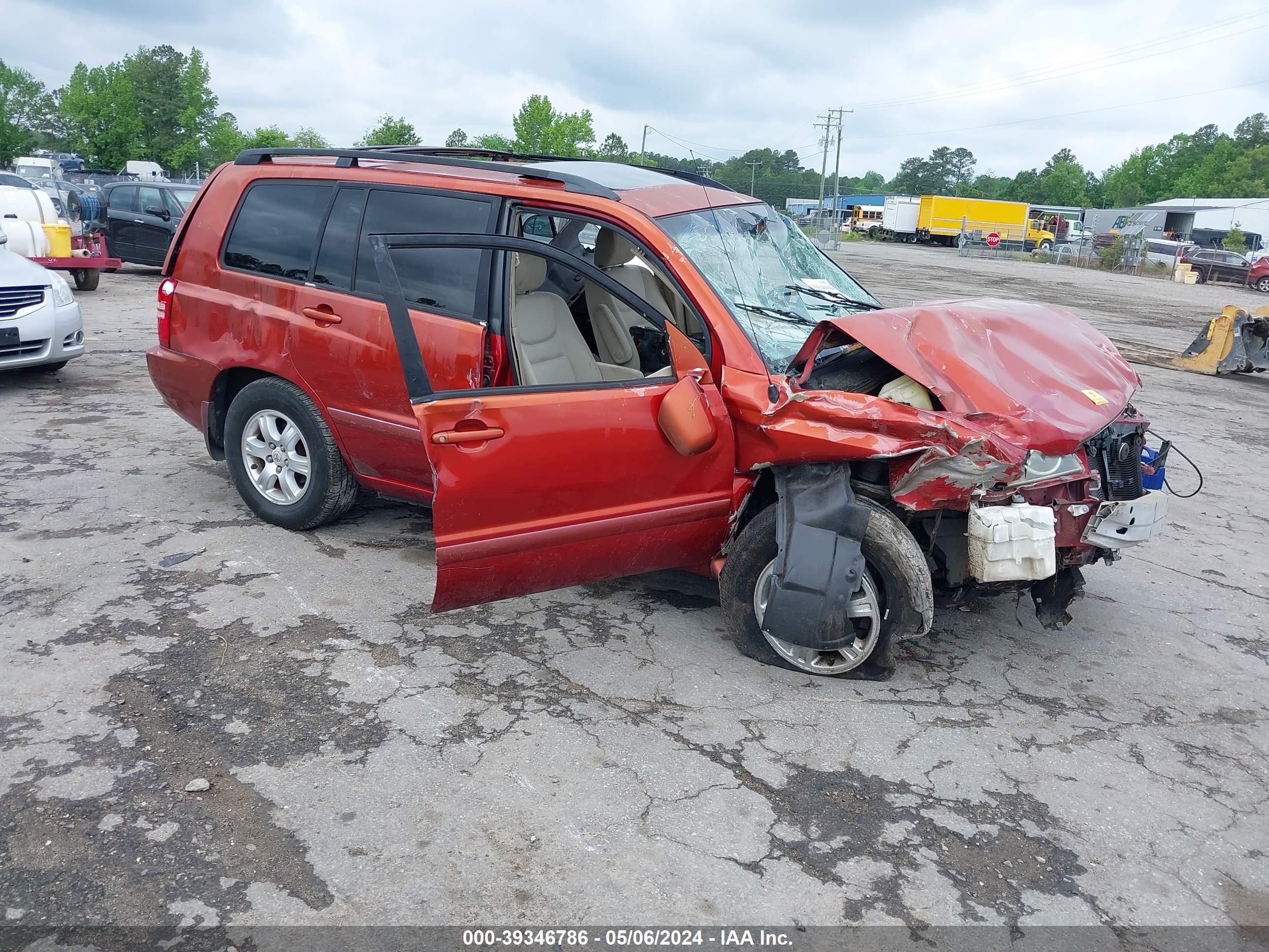 toyota highlander 2003 jtegf21a930084478