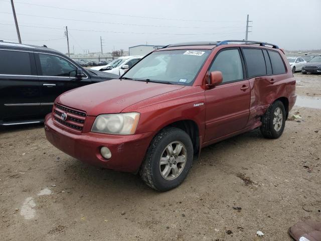 toyota highlander 2002 jtegf21ax20030685