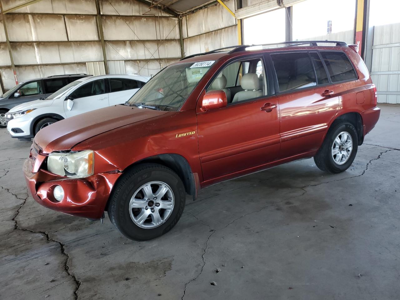 toyota highlander 2003 jtegf21ax30110456