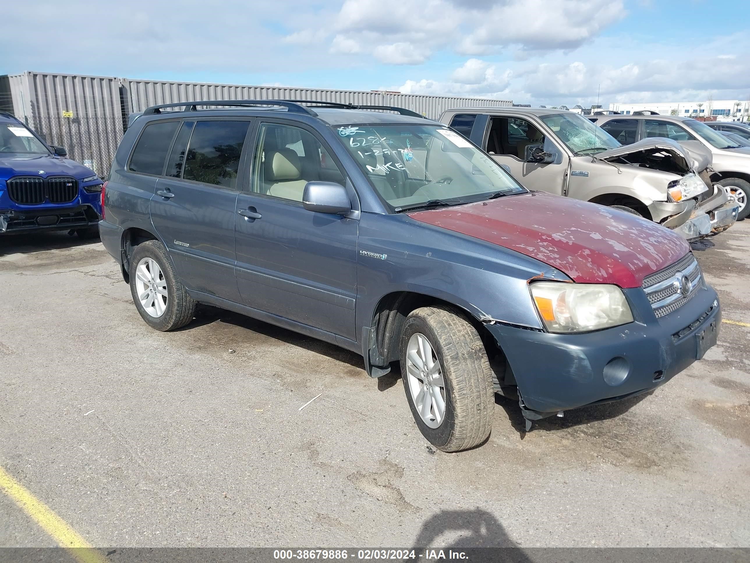 toyota highlander 2007 jtegw21a570019634