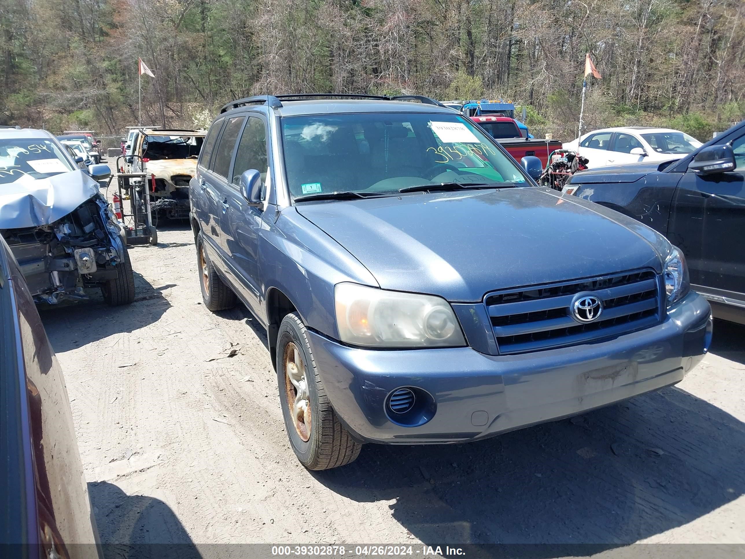 toyota highlander 2005 jtehd21a350038190