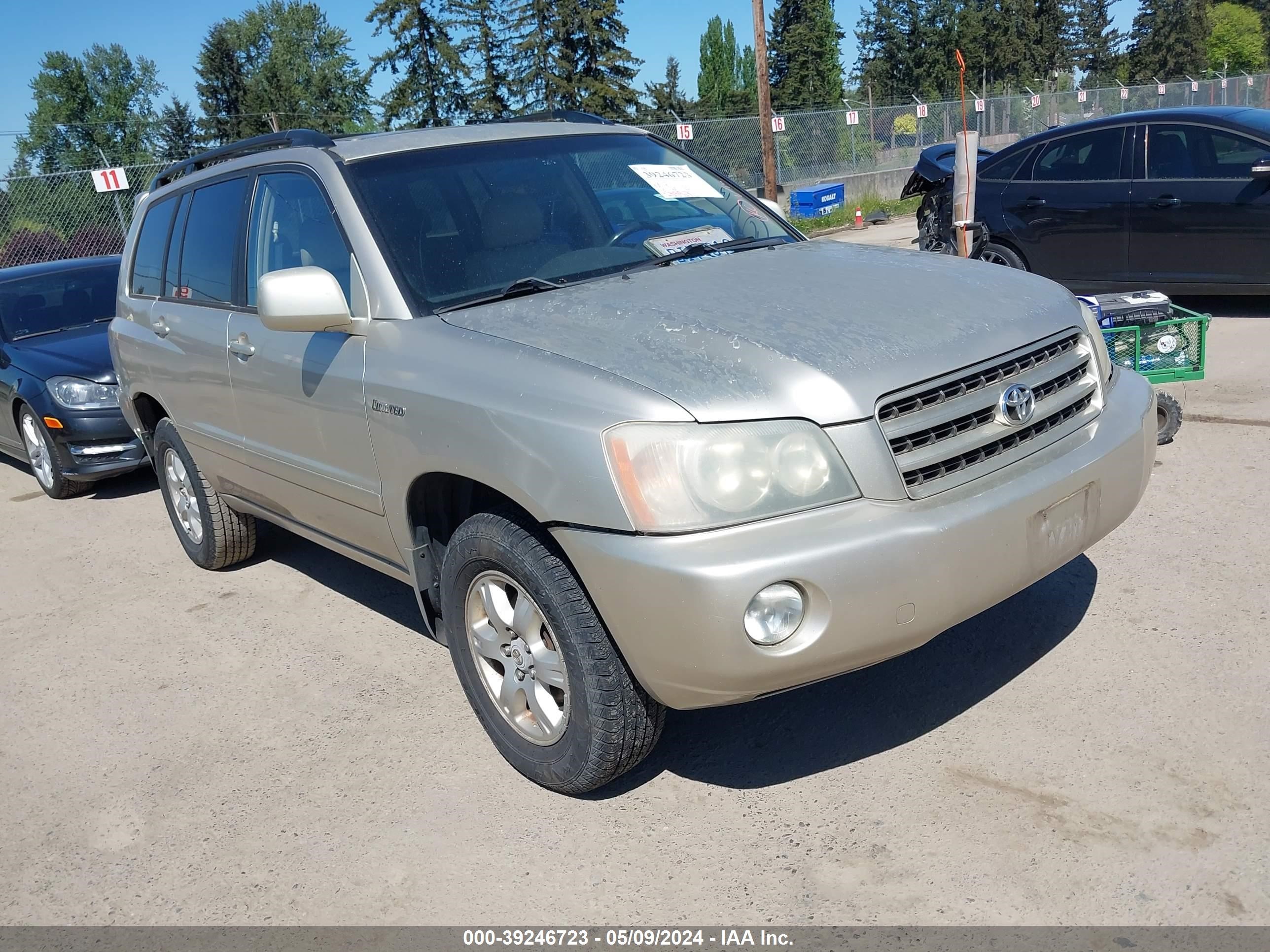 toyota highlander 2001 jtehf21a110006018