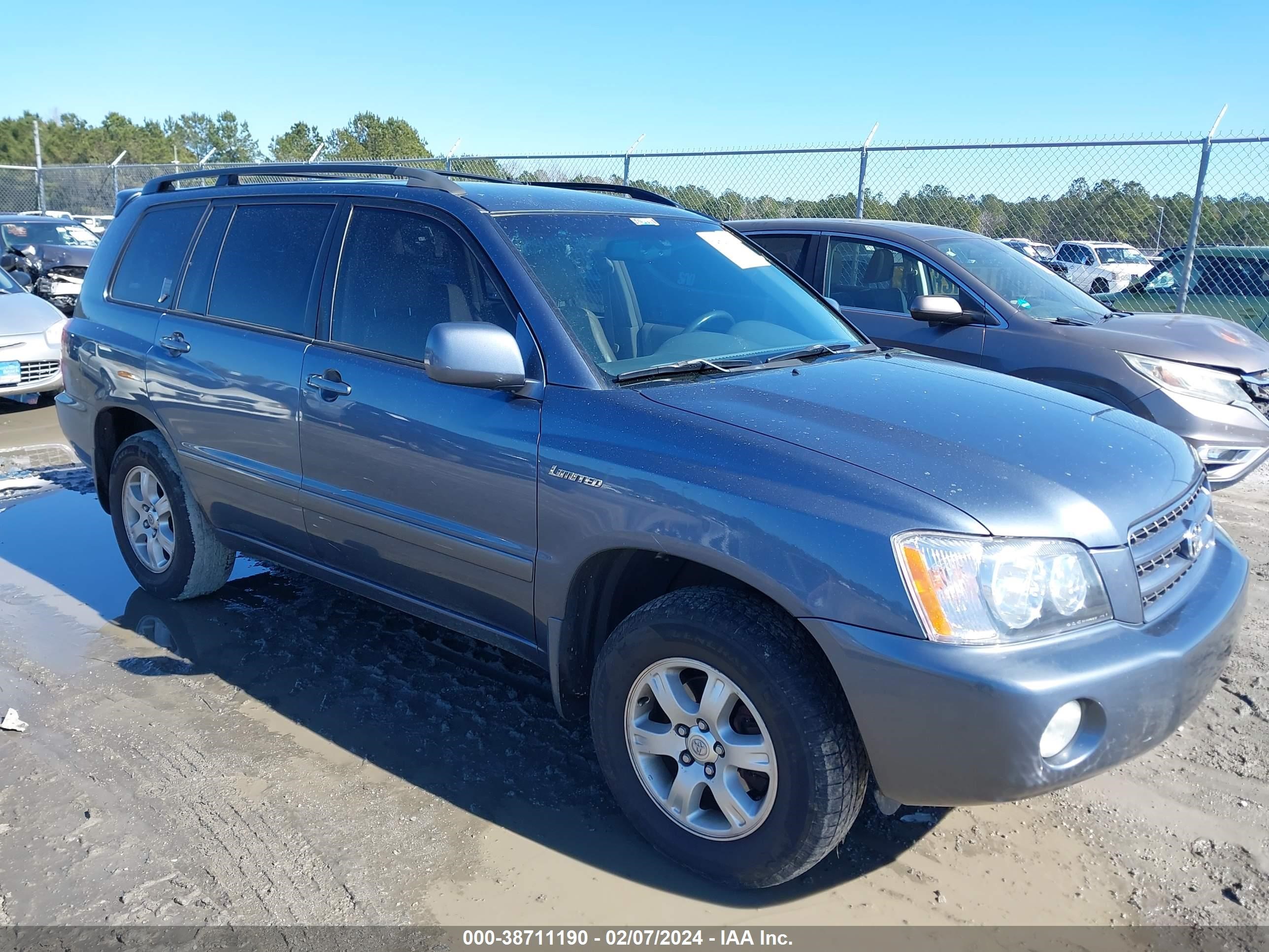 toyota highlander 2002 jtehf21a120041496